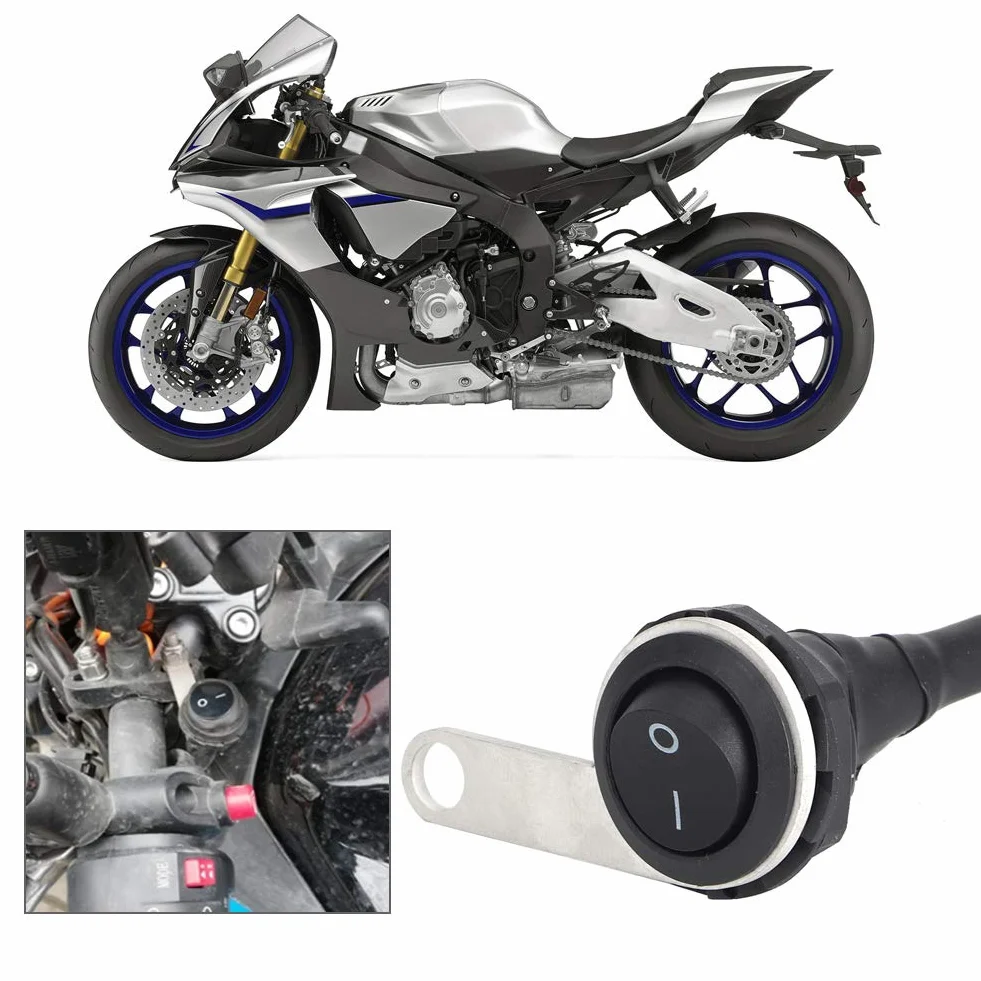 Przełącznik motocykla, Akozon 22 mm wodoodporny przycisk kierownicy/elektryczny przełącznik kołyskowy kierownica przełącznik światła