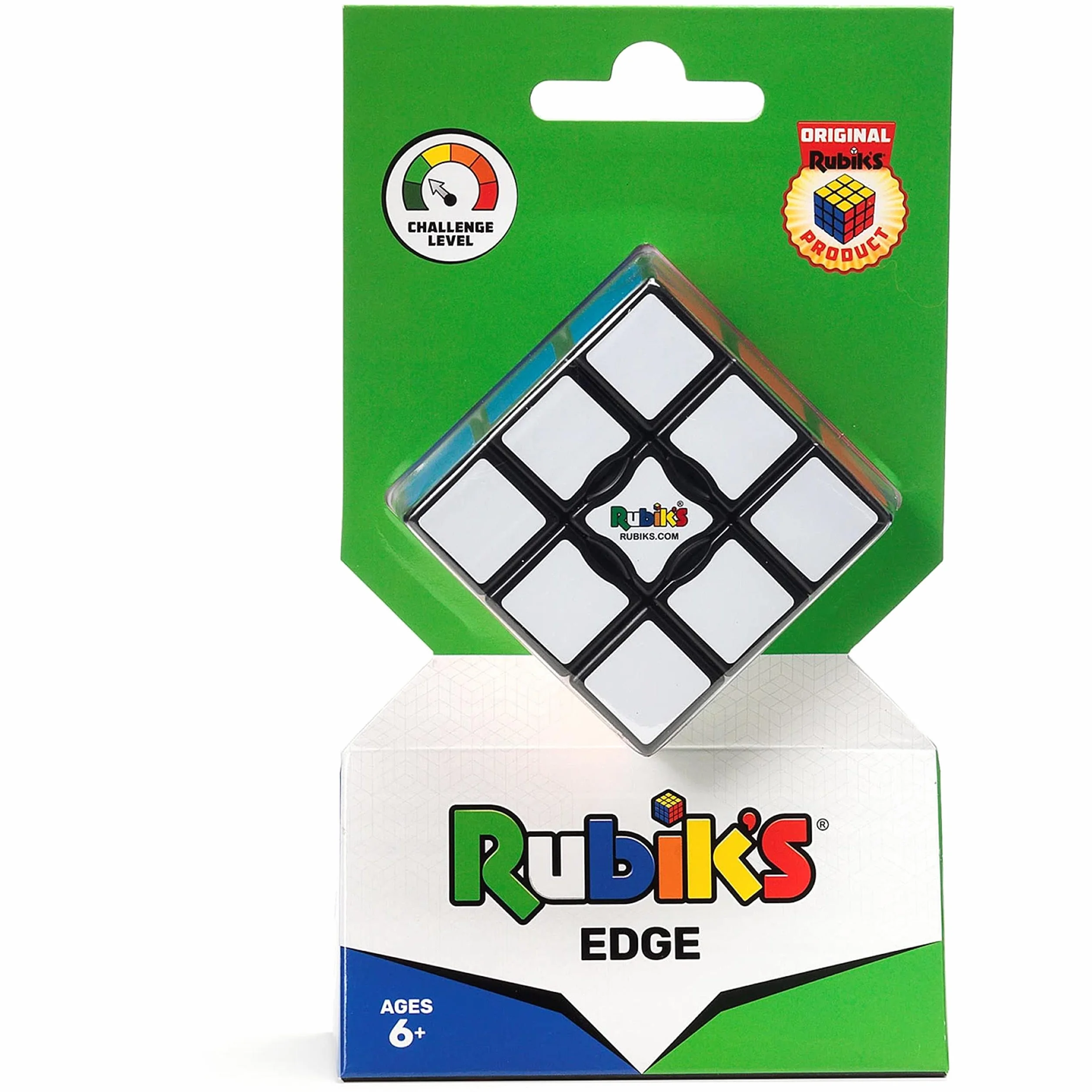RUBIK'S, SPIN MASTER, Kostka Rubika 3x1 Edge oryginalna dla początkujących, profesjonalna łamigłówka z kombinacją kolorów, jednowarstwowa, odpowiednia dla dzieci w wieku 8+ +