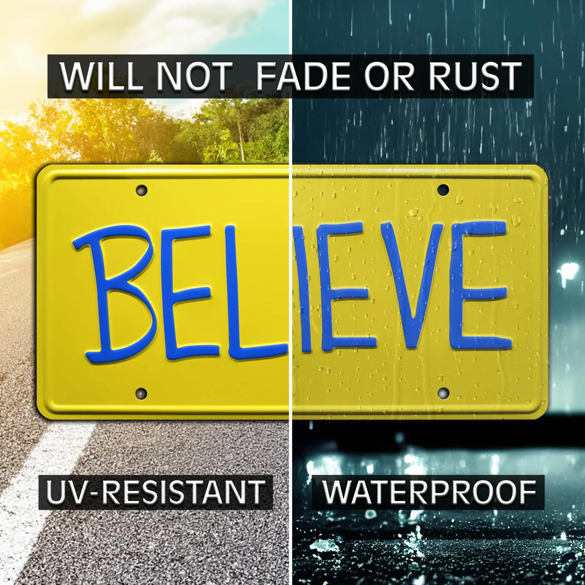 Ted Lasso | BELIEVE | Metal Stamped License Plate