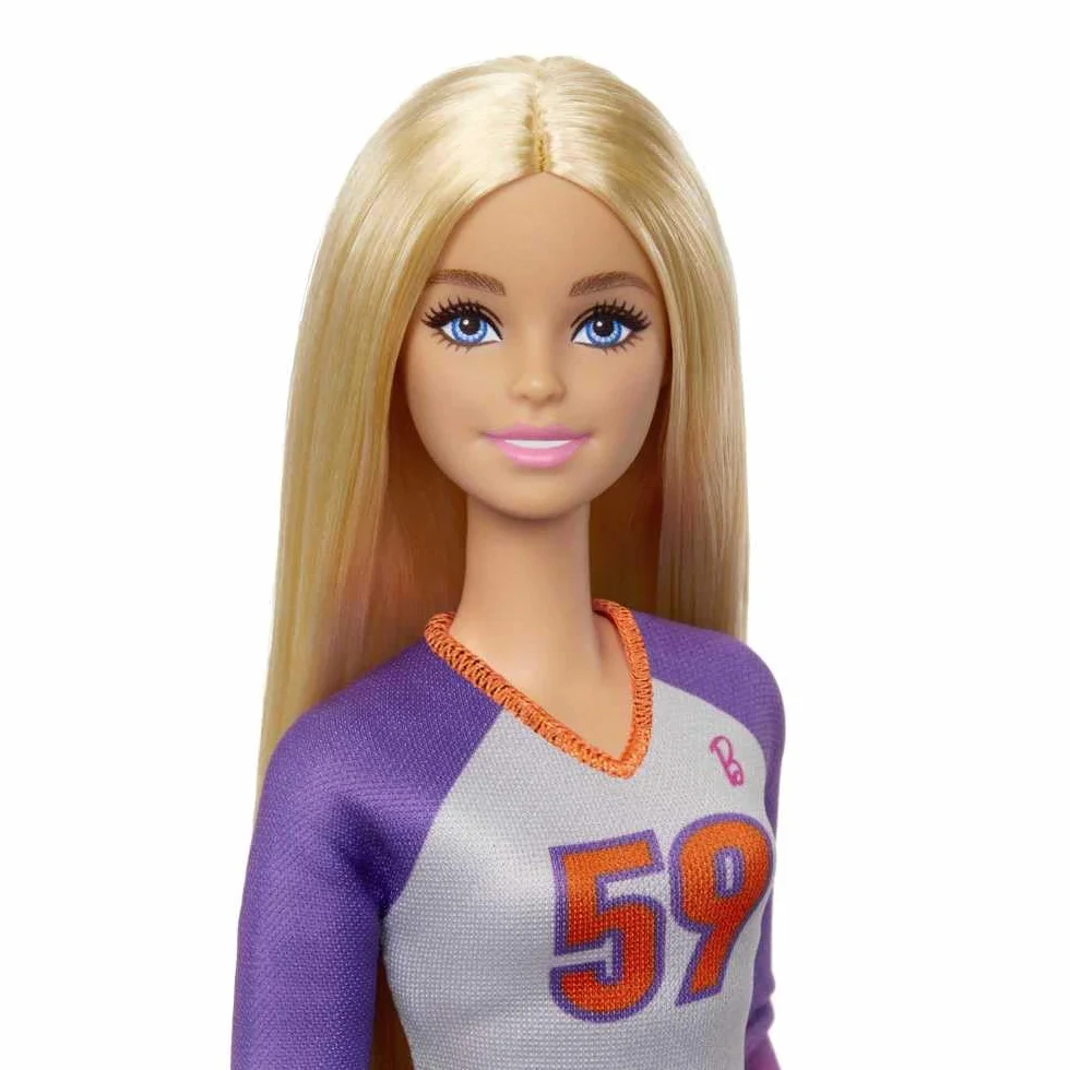Barbie Made to Move Linia Kariera Siatkarka Lalka ze strojem sportowym i piłką, HKT72