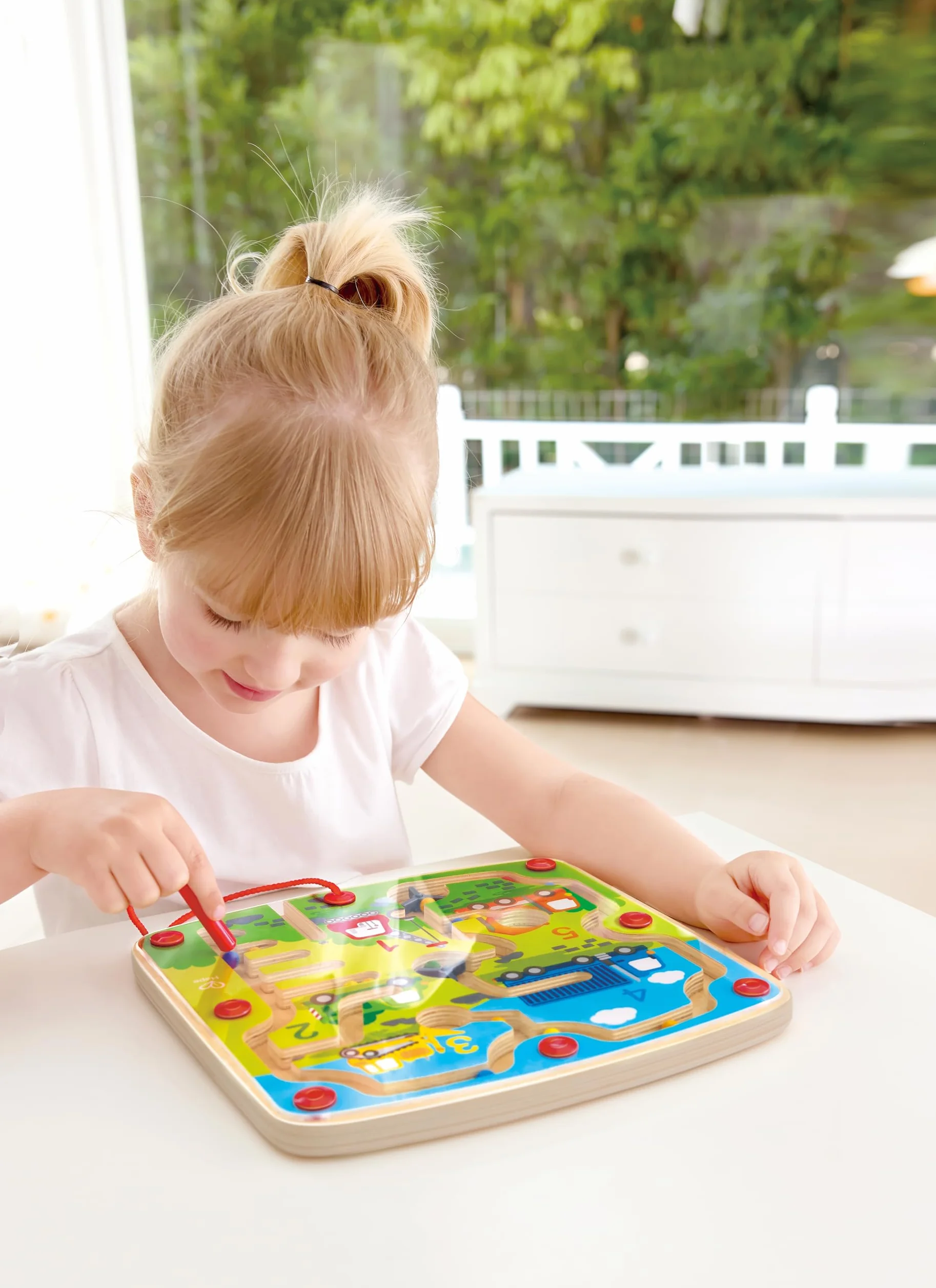 Hape E1713 Wooden Construction & Number Magnetic Maze