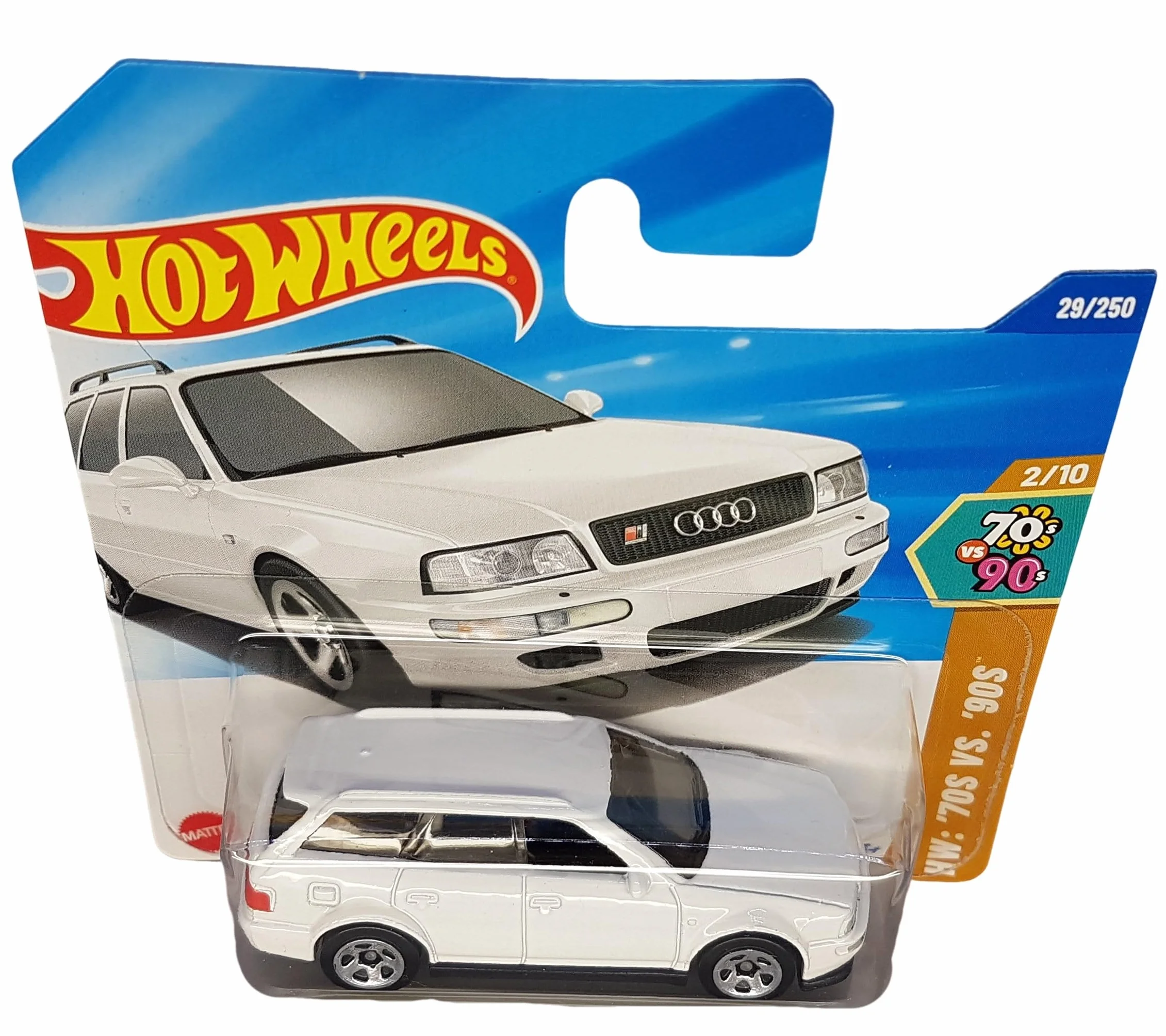 Hot Wheels 94 Audi Avant RS2 HW: '70S VS '90S 2/10 (29/250) HYX60 Short Card 2025 + Short Card Protector