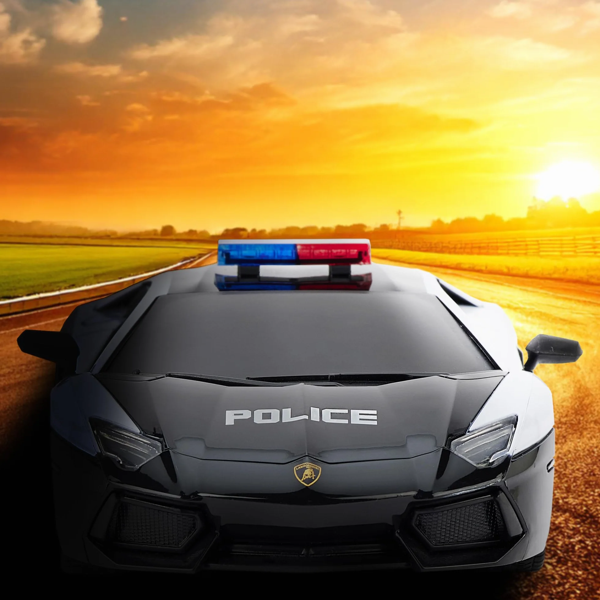 CMJ RC Cars Lamborghini Aventador LP700-4 samochód policyjny oficjalnie licencjonowany samochód zdalnie sterowany samochód w skali 1:24 światła robocze 2,4 GHz