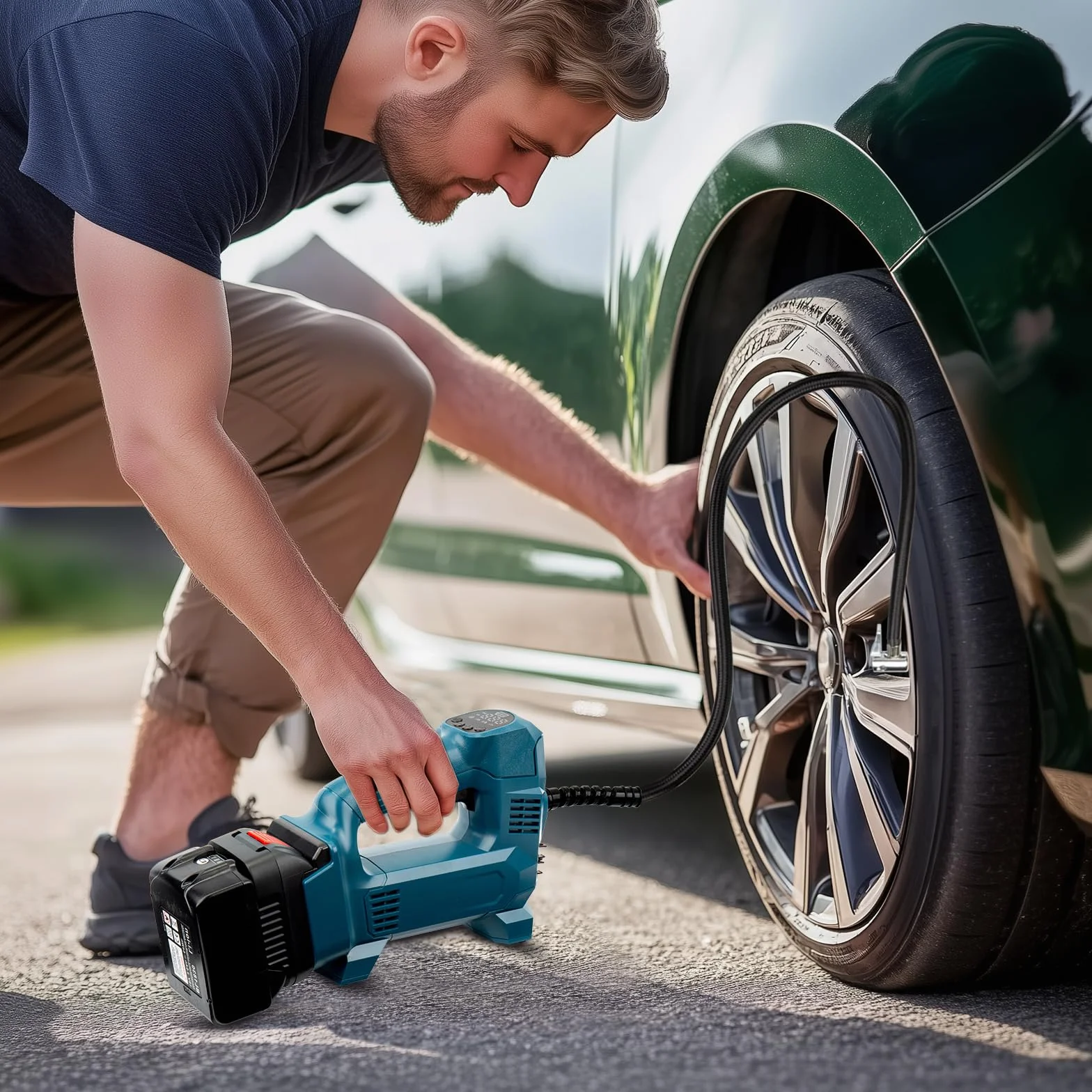 Sprężarka akumulatorowa Bosch Professional 18 V 150 PSI 10,3 bar przenośna do samochodu