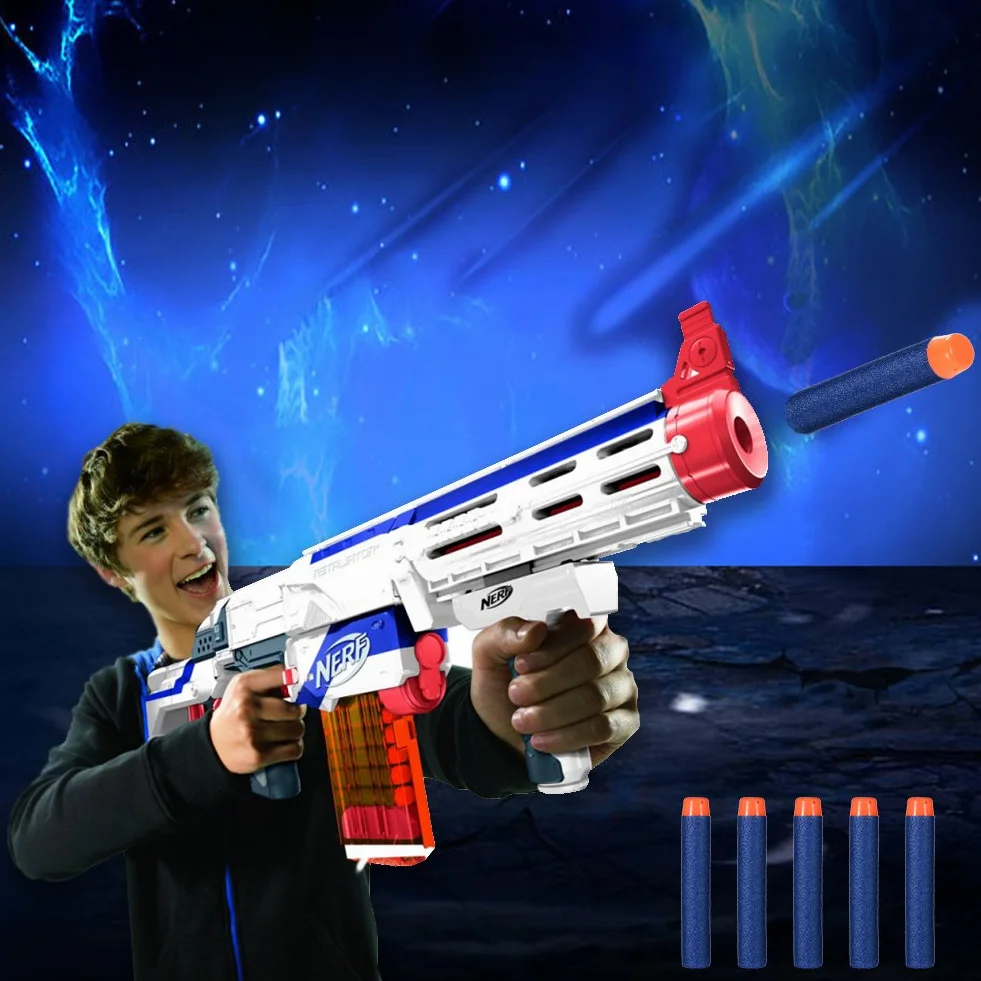 NIWWIN Dart piankowe naboje zapasowe 7,2 cm do gry w darta, Nerf N-Streik Elite, seria Blasters Kid Nerf, zabawkowy pistolet, opakowanie uzupełniające, niebieskie, 100 szt.