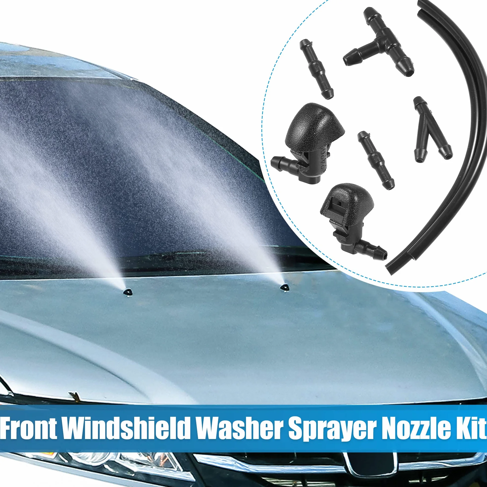 X AUTOHAUX 1 zestaw dysz do spryskiwaczy szyb, wąż do spryskiwaczy, zestaw naprawczy z przyłączem węża 76810-TK8-A01