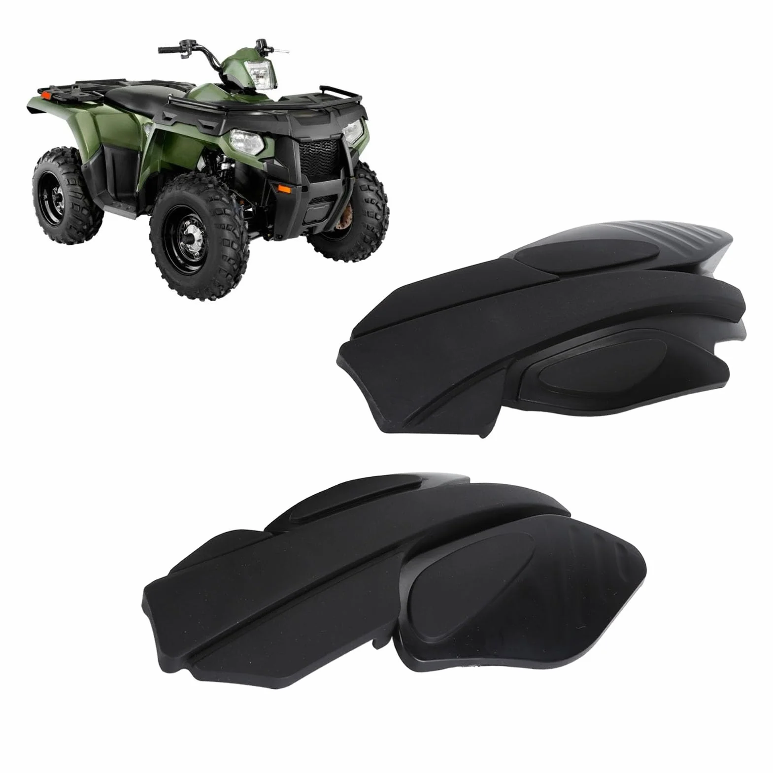 1 para Osłon Dłoni ze Wspornikiem, Ulepszona Funkcja Ochrony Dłoni, Zamiennik Osłony Dłoni ATV dla Polaris Sportsman Scrambler 400, 450, 570 itp., OEM 2876846 2879380 2889341
