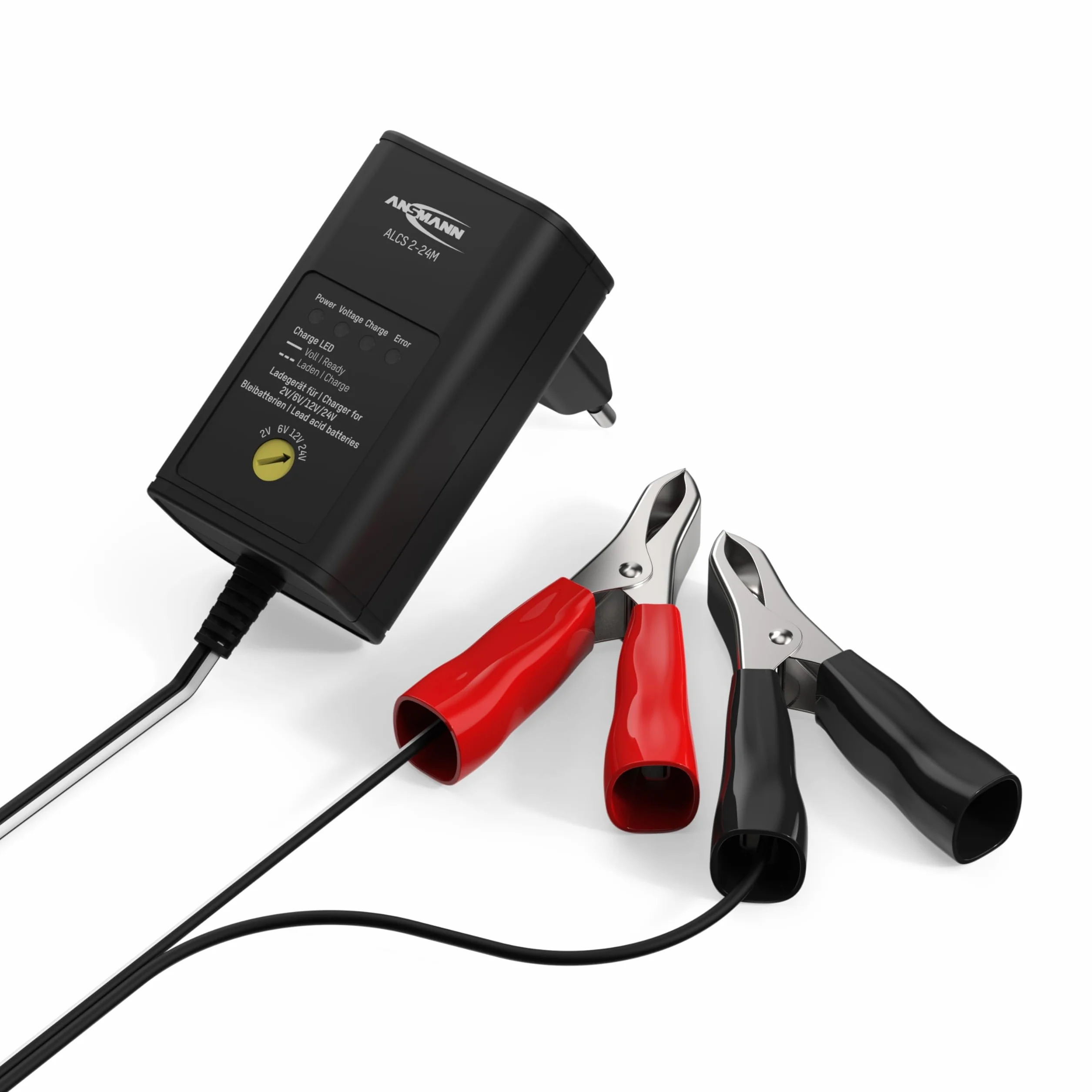 ANSMANN ALCS 2-12/0.4 - Caricatore per Batteria Auto Scooter Motocicletta Batterie Piombo/Piombo-Gel 12V 6V 2V