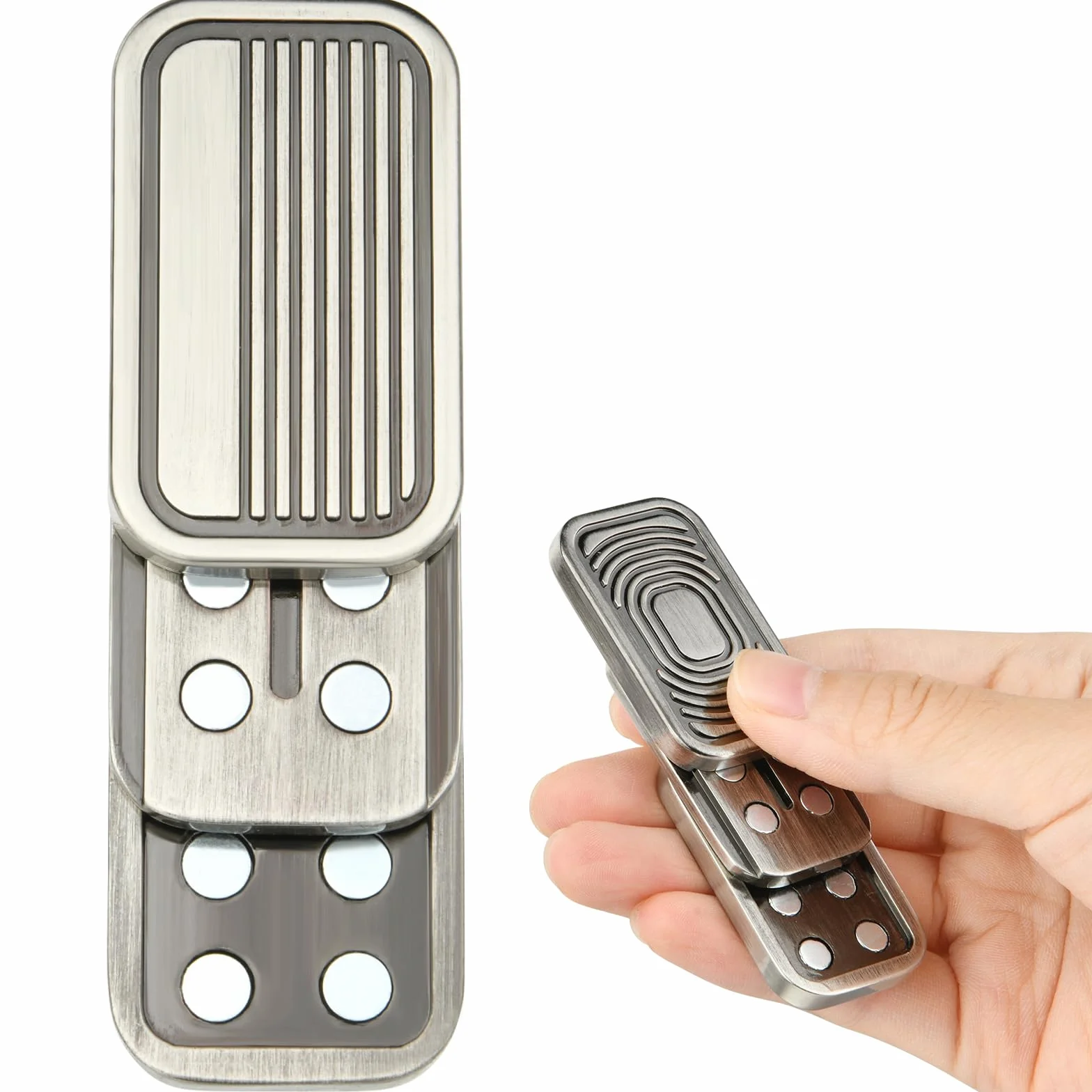 HOTUT Fidget Slider Toys, metalowy blok, Push EDC, zabawki fidget, dla dorosłych z ADHD, ostrości, lęku, autyzmu, łagodzenia stresu, zabawki biurkowe, suwak magnetyczny, prezenty dla chłopaka i ojca