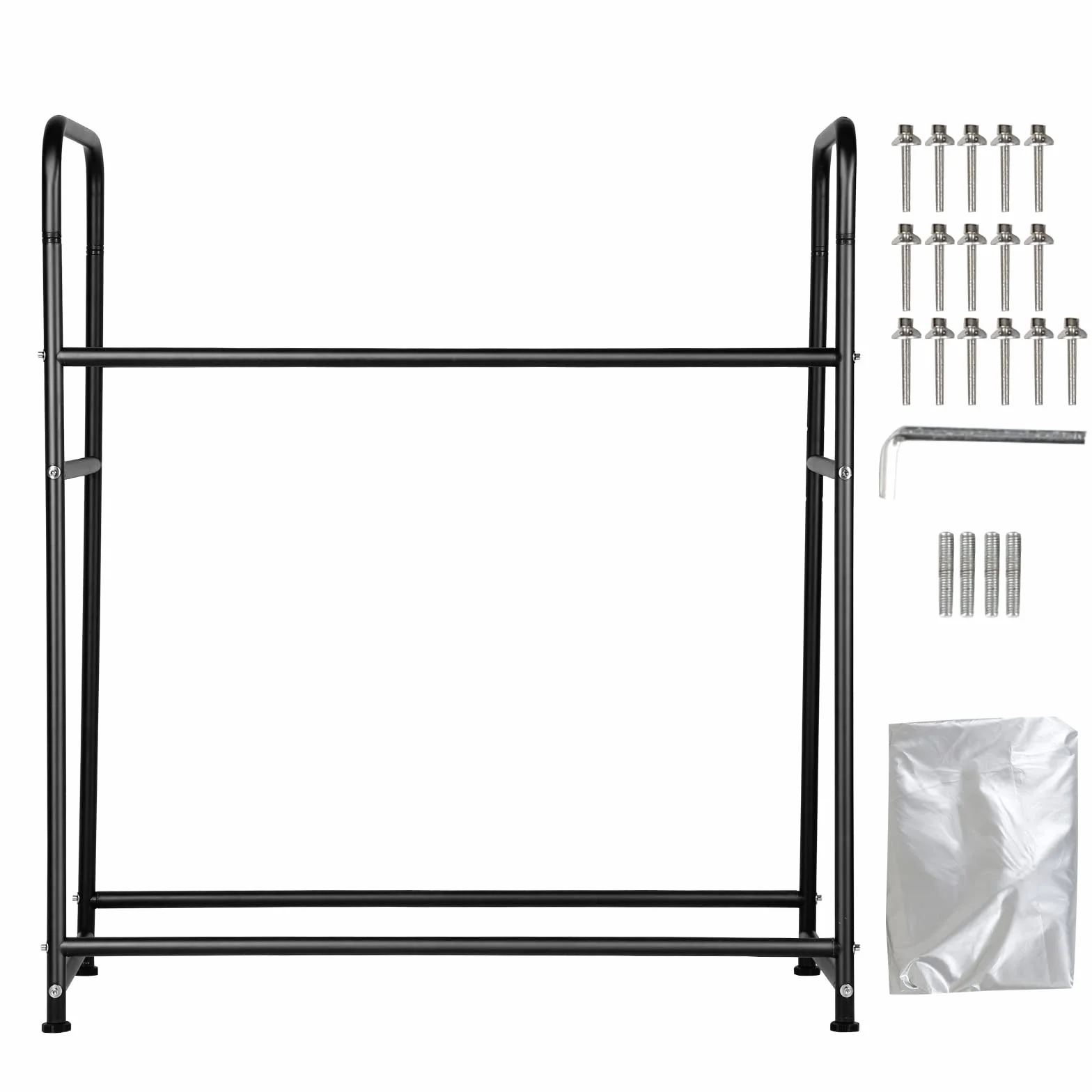 Regał na opony 107x46x117 cm stojak na 8 opon nośność 180 kg z regulacją wysokości