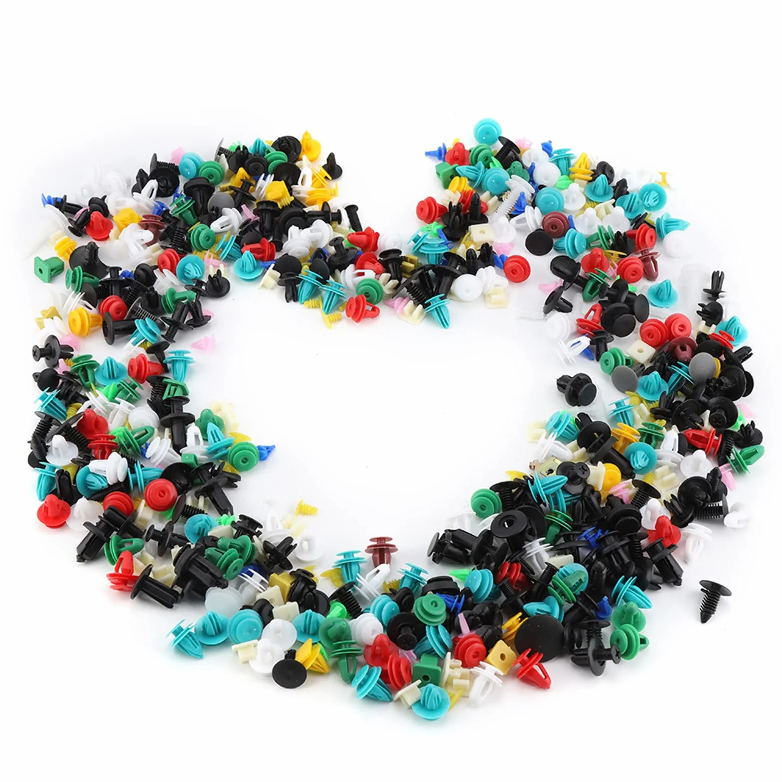 500 szt. 30 Rozmiarów Plastikowe Klipsy Ustalające Samochodu, Różne Plastikowe Klipsy do Tapicerki Drzwi Samochodu ZderzakMocujący Zestaw Nitów Push Pin Kit