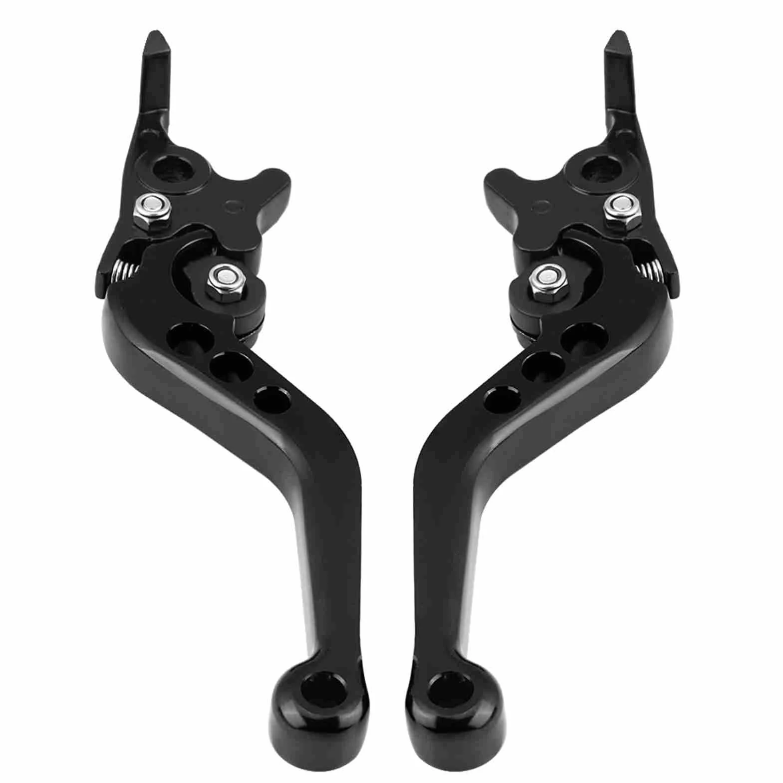 Podwójna dźwignia hamulca tarczowego ze stopu aluminium CNC uniwersalna do motocykla skuter (1 para, czarny)