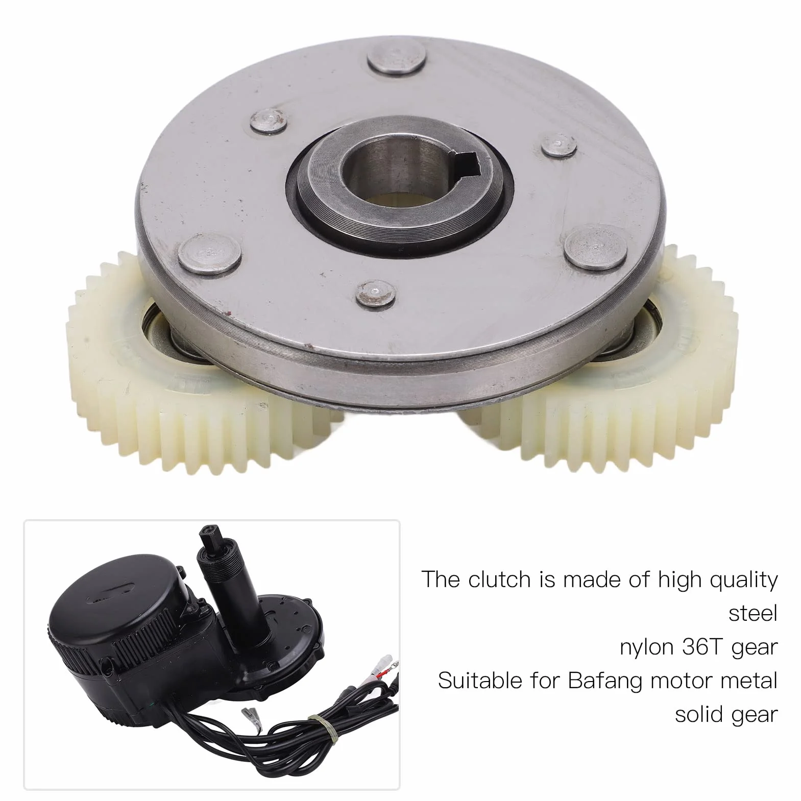 Keenso Zestaw sprzęgła przekładniowego, rower elektryczny 36T, nylonowe koła zębate i 70 mm zestaw sprzęgła do silnika Mid Drive 250 W, 350 W, akcesoria do konwersji rowerów elektrycznych