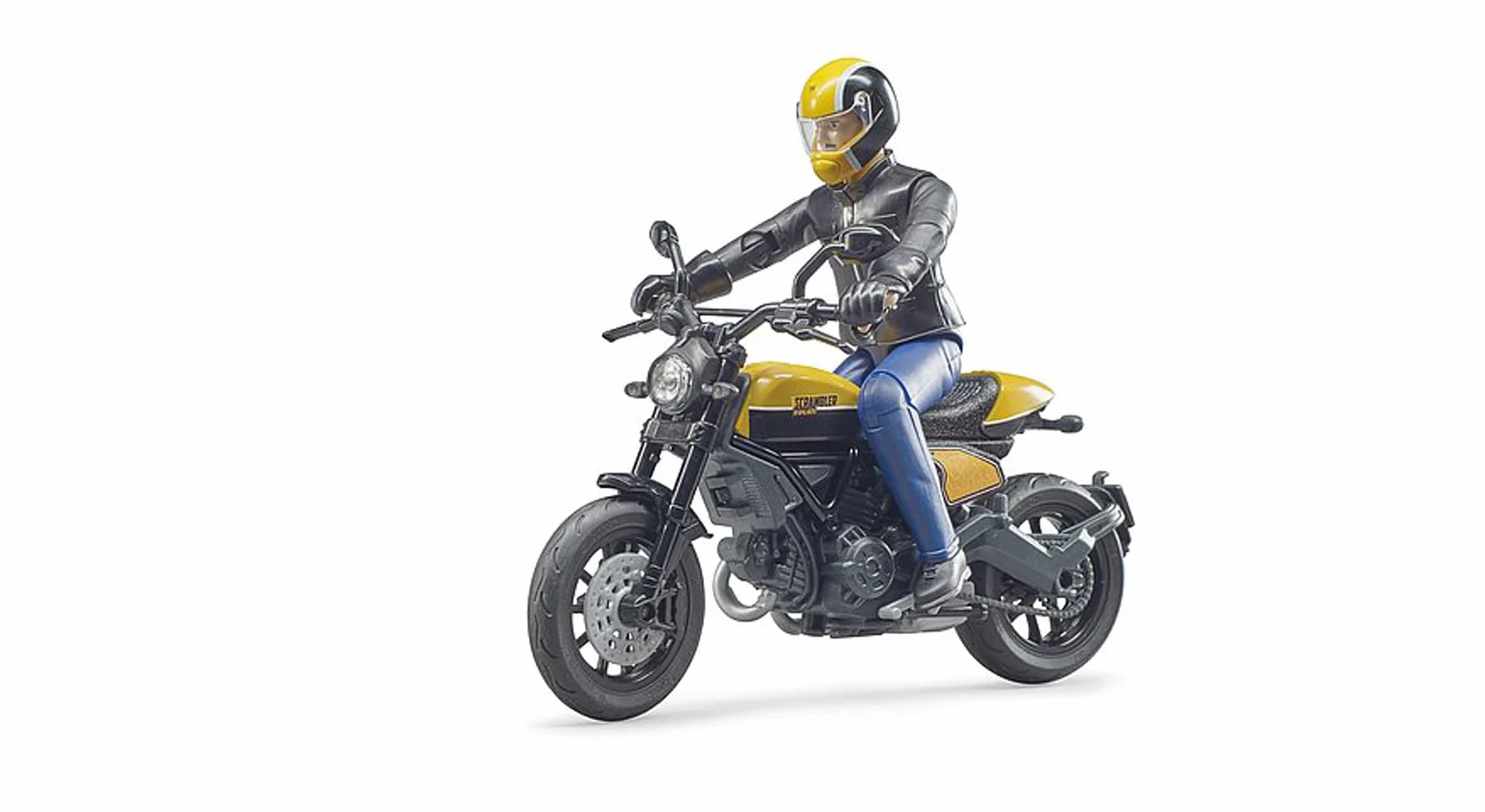 bruder 63053 - Scrambler Ducati Full Throttle, motocykl i kierowca, motocykl, zabawkowa figurka, motocross