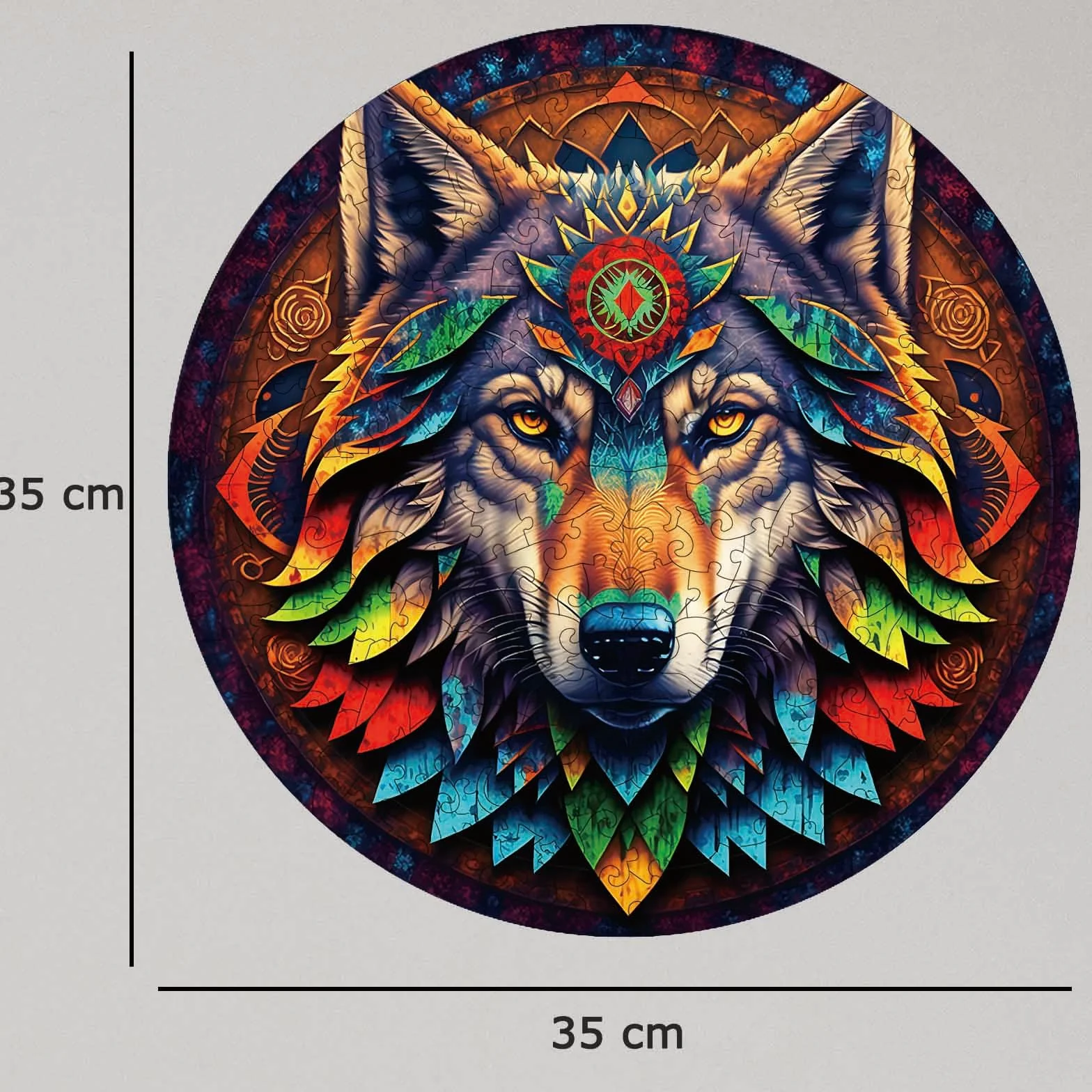 Drewniane puzzle dla dorosłych, wilk, 220 sztuk, nieregularne, jedyne w swoim rodzaju puzzle w kształcie zwierzęcia, drewniane puzzle z pudełkiem na prezent z drewna