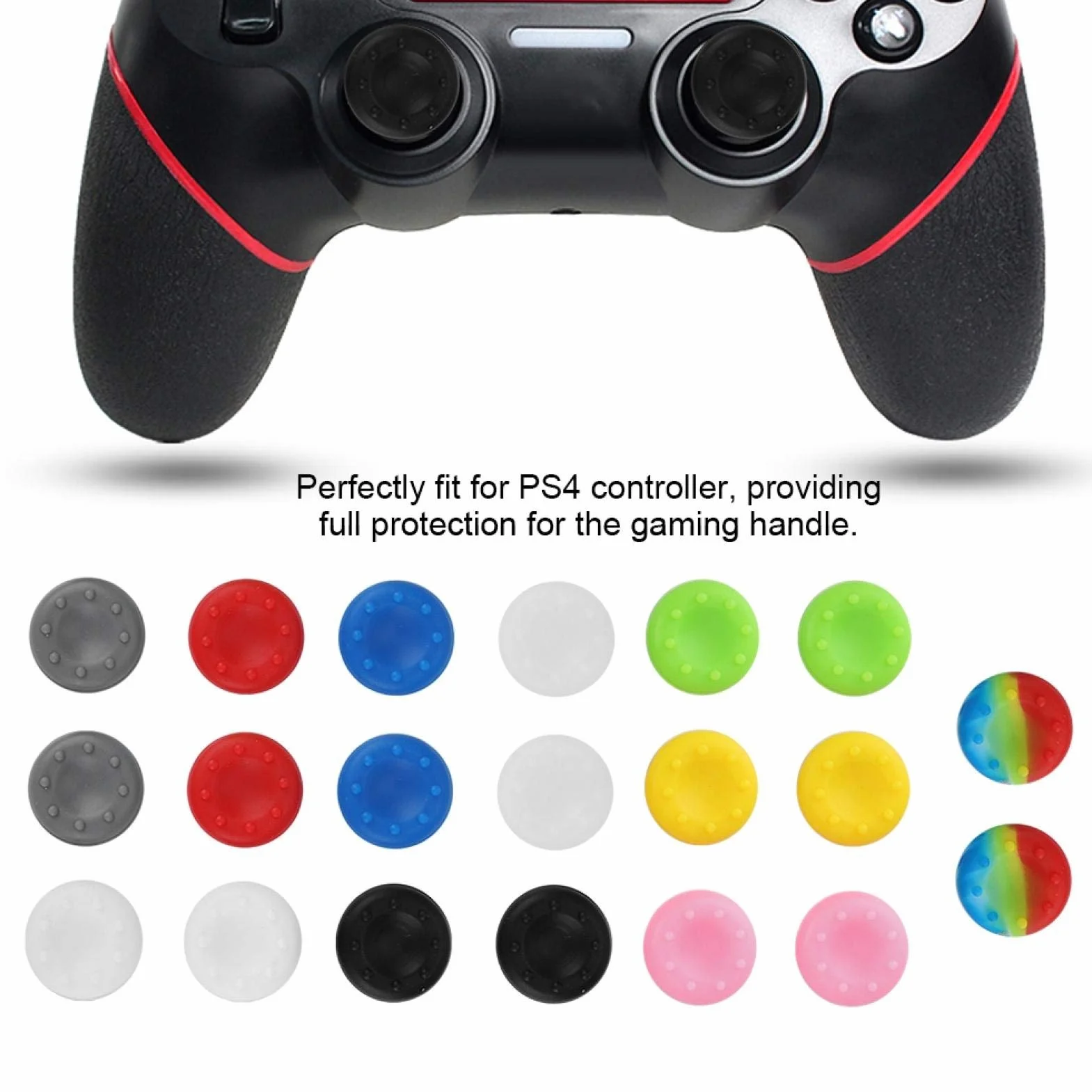 20 sztuk kontroler uchwyt na joystick osłona kciuka na / / One / 360 kontroler do konsoli do gier Joystick Gamepad