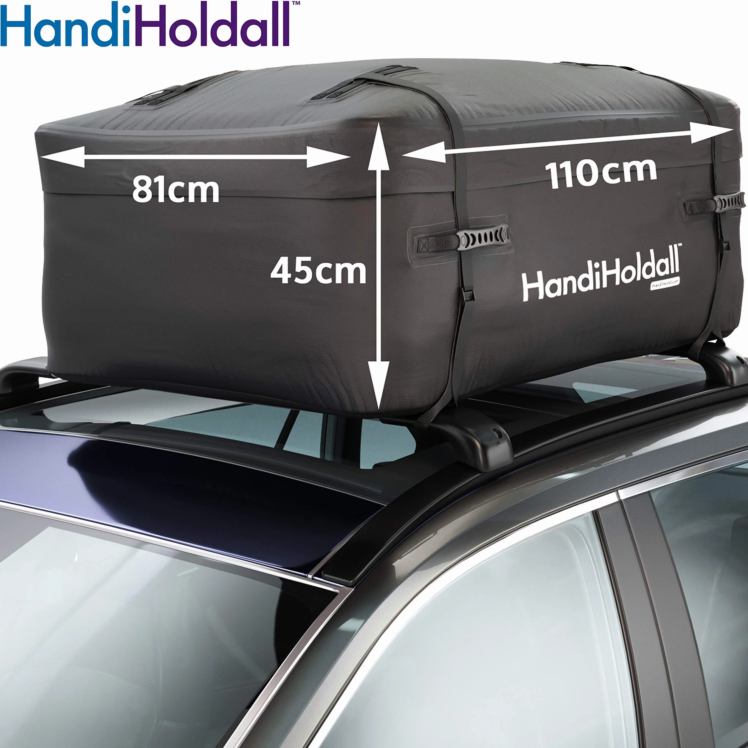 HandiWorld HandiHoldall Extra Large 400 Litres Waterproof Foldable Roof Bag Black