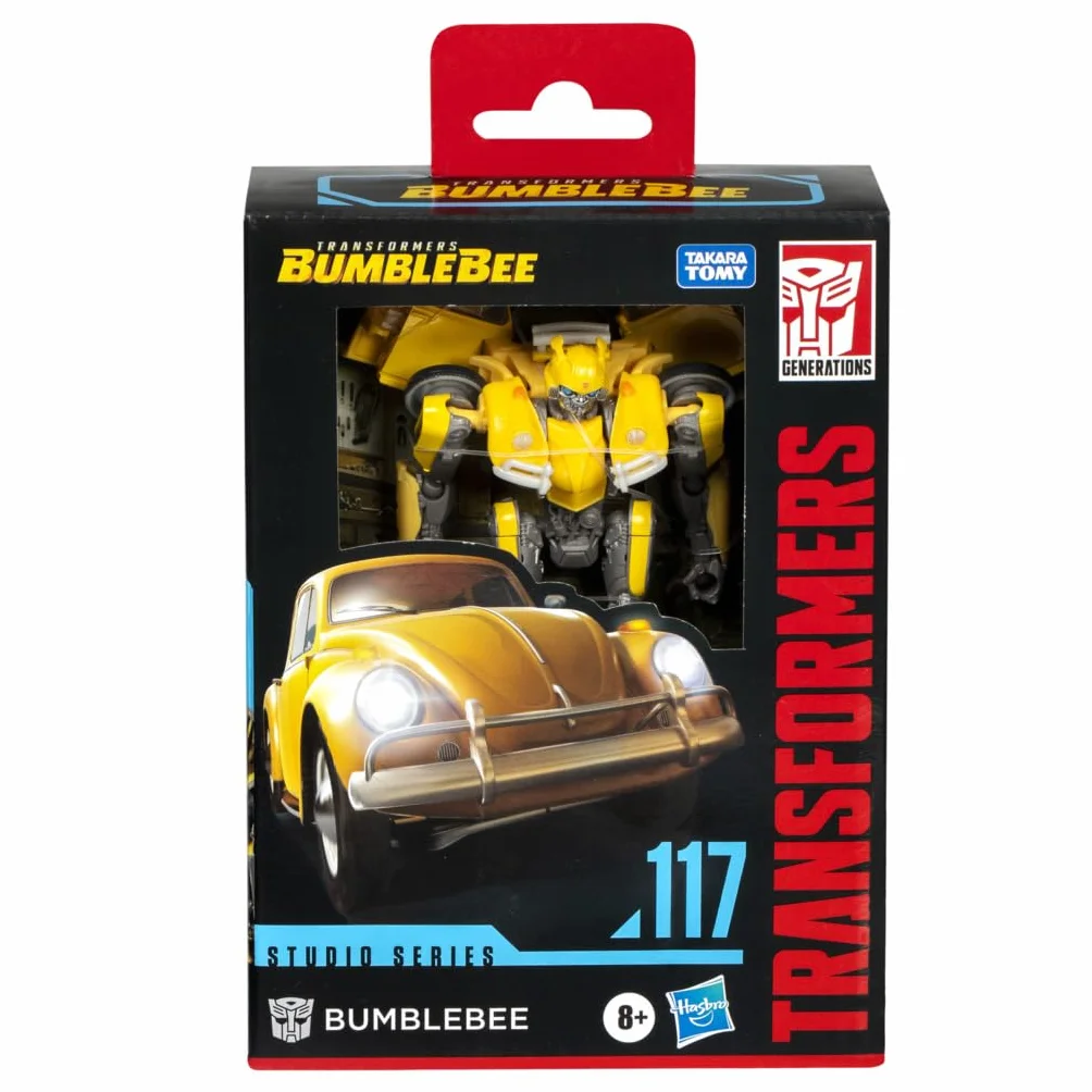 Bumblebee 117 klasy Deluxe z kolekcji zabawek Transformers Studio Series z filmu "Transformers: Bumblebee", przekształcająca się figurka o wysokości 11,5 cm, wiek: od 8 lat