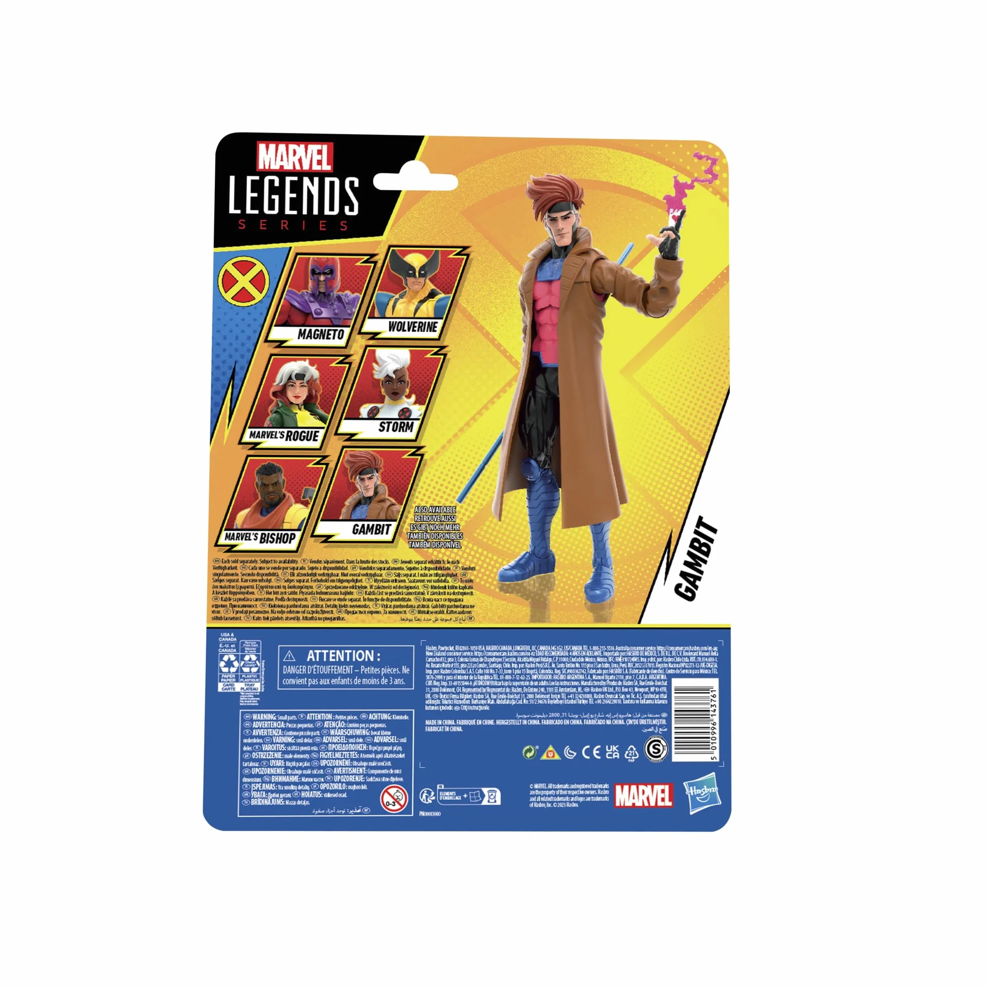 Hasbro Marvel Legends Series X-Men'97, figurka Gambit 15 cm, figurki Marvels Legends