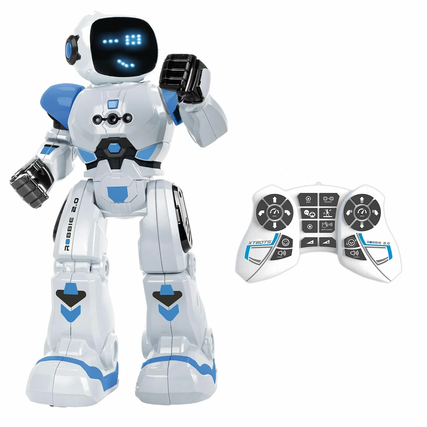 Xtrem Bots - Robbie | Robot programujący dla dzieci, 50 ruchów, niebieski, zabawka dla dzieci od 6 lat, dla chłopców