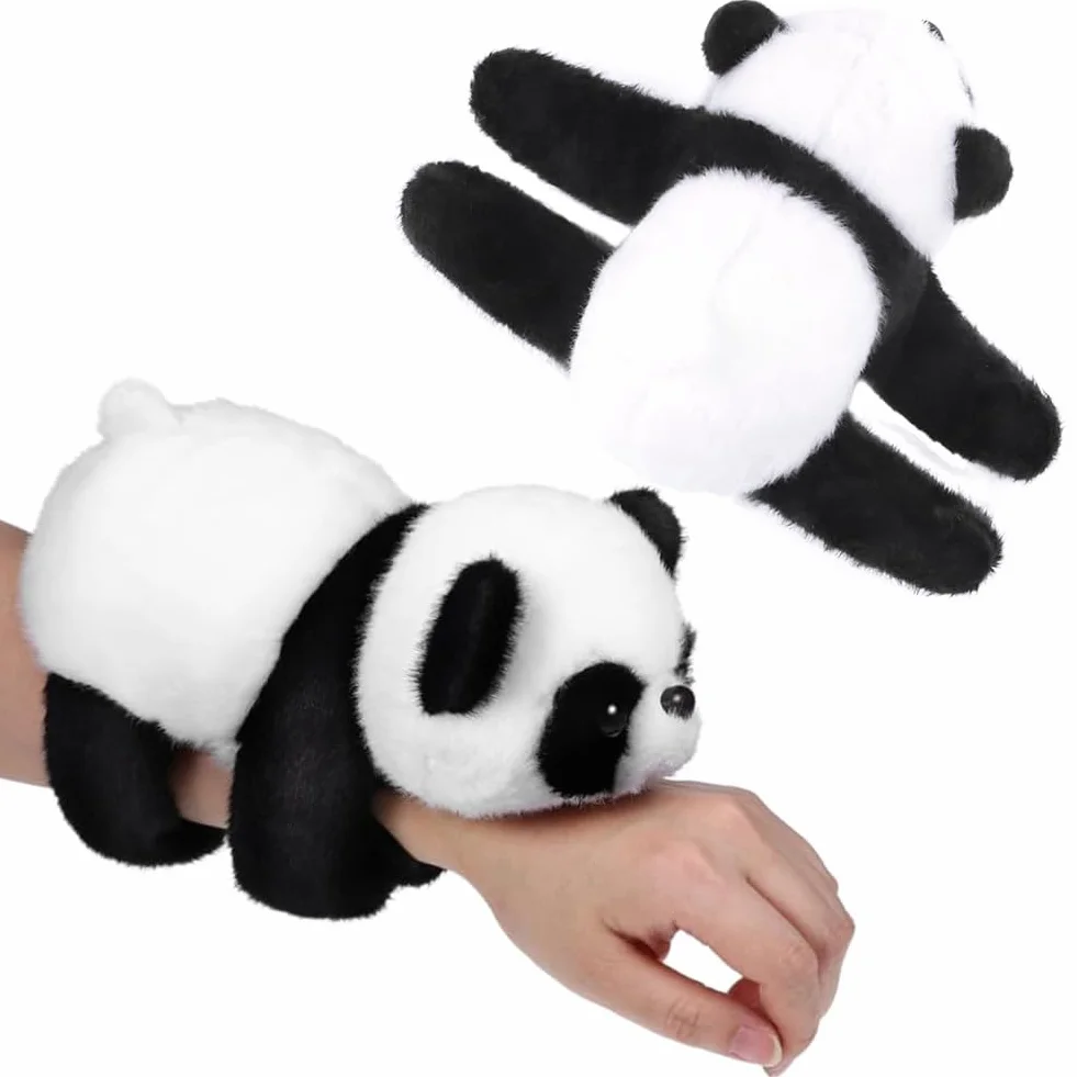 Panda zatrzaskowa bransoletka pluszowe zwierzątko bransoletki urodziny dziecka