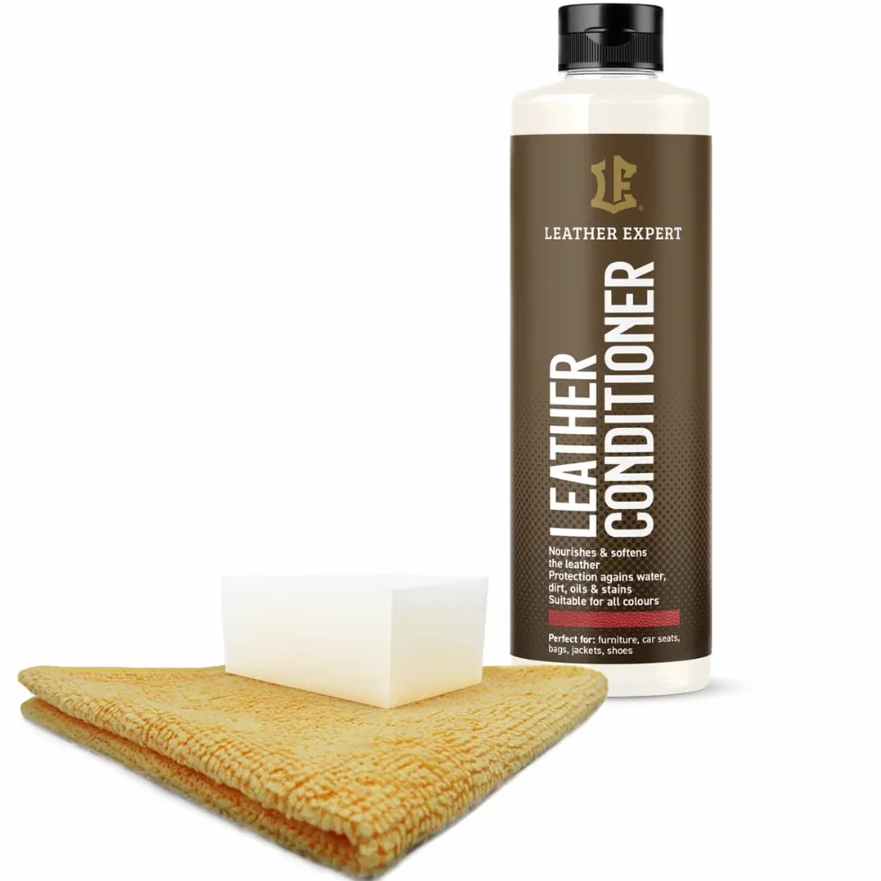 Leather Expert Car Care Kit Zestaw do pielęgnacji skóry 250 ml + 250 ml Szczotka Gąbka Ściereczka z mikrofibry