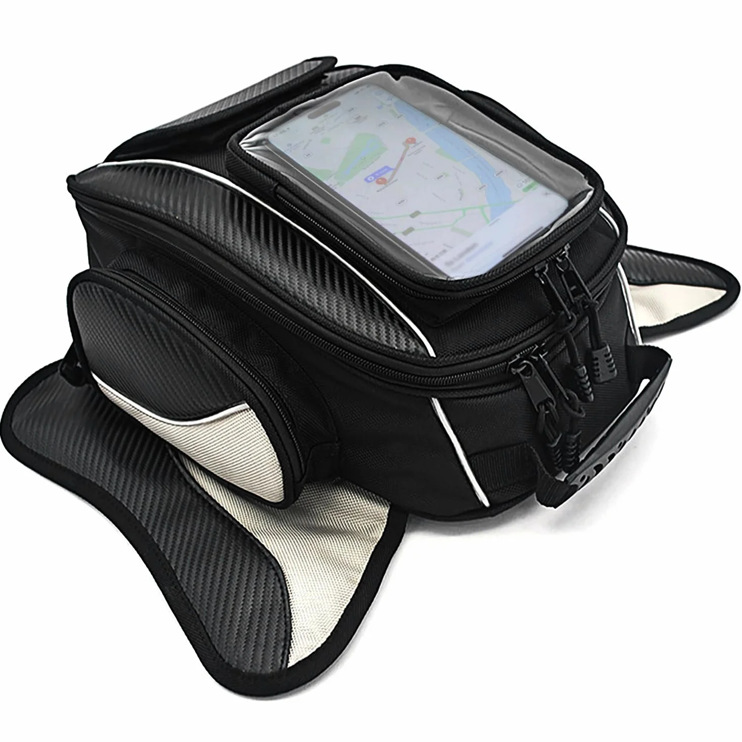 Dracarys Magnetic Motorcycle Tank Bag - Oxford czarna torba na motocykl, podróżna, outdoorowa torba sportowa, bagaż, mocna magnetyczna do większości motocykli