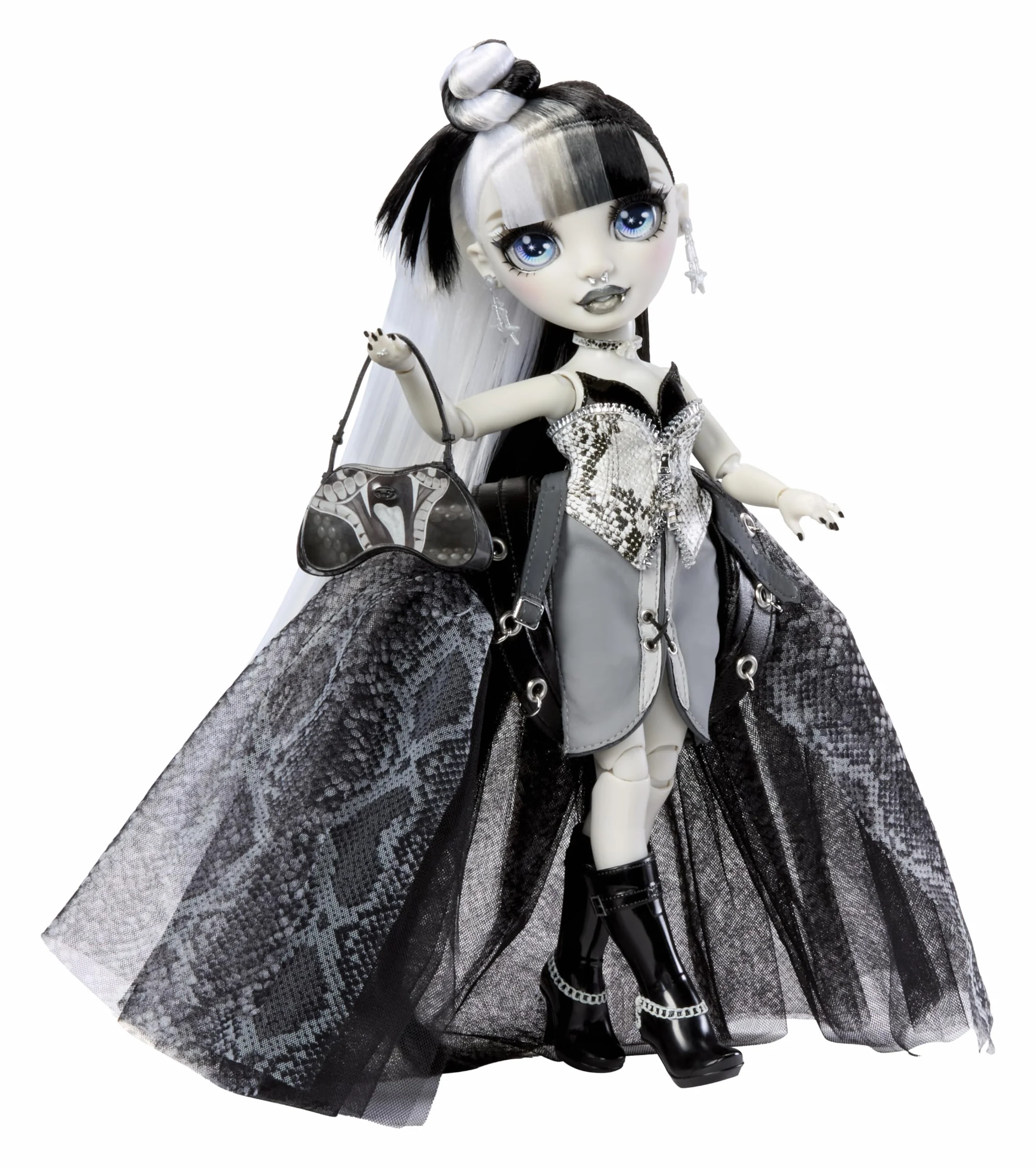 Rainbow High Shadow High Fashion Doll - Heather Grayson - 28 cm Lalka z Czarno-białymi Włosami i Designerskimi Stylizacjami, Odpowiednia dla Kolekcjonerów i Dzieci w Wieku 6–12 Lat