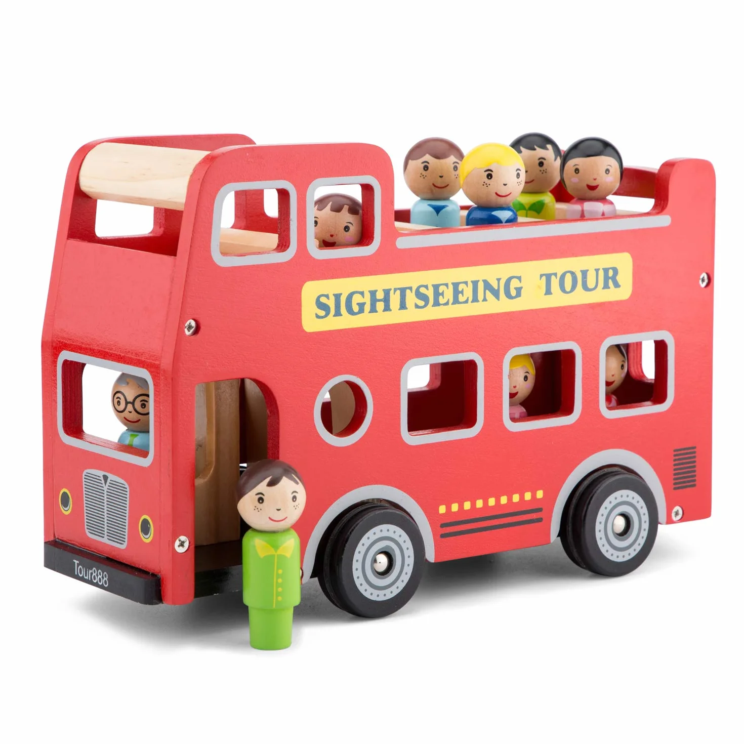 New Classic Toys City Tour Bus Zabawka, Czerwony, Od 1.5 Roku