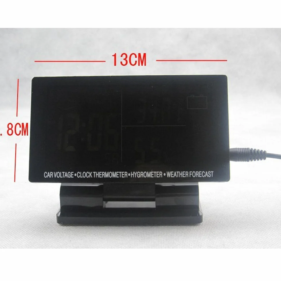 Cyfrowy termometr samochodowy higrometr 12 V LCD 1 4-calowy