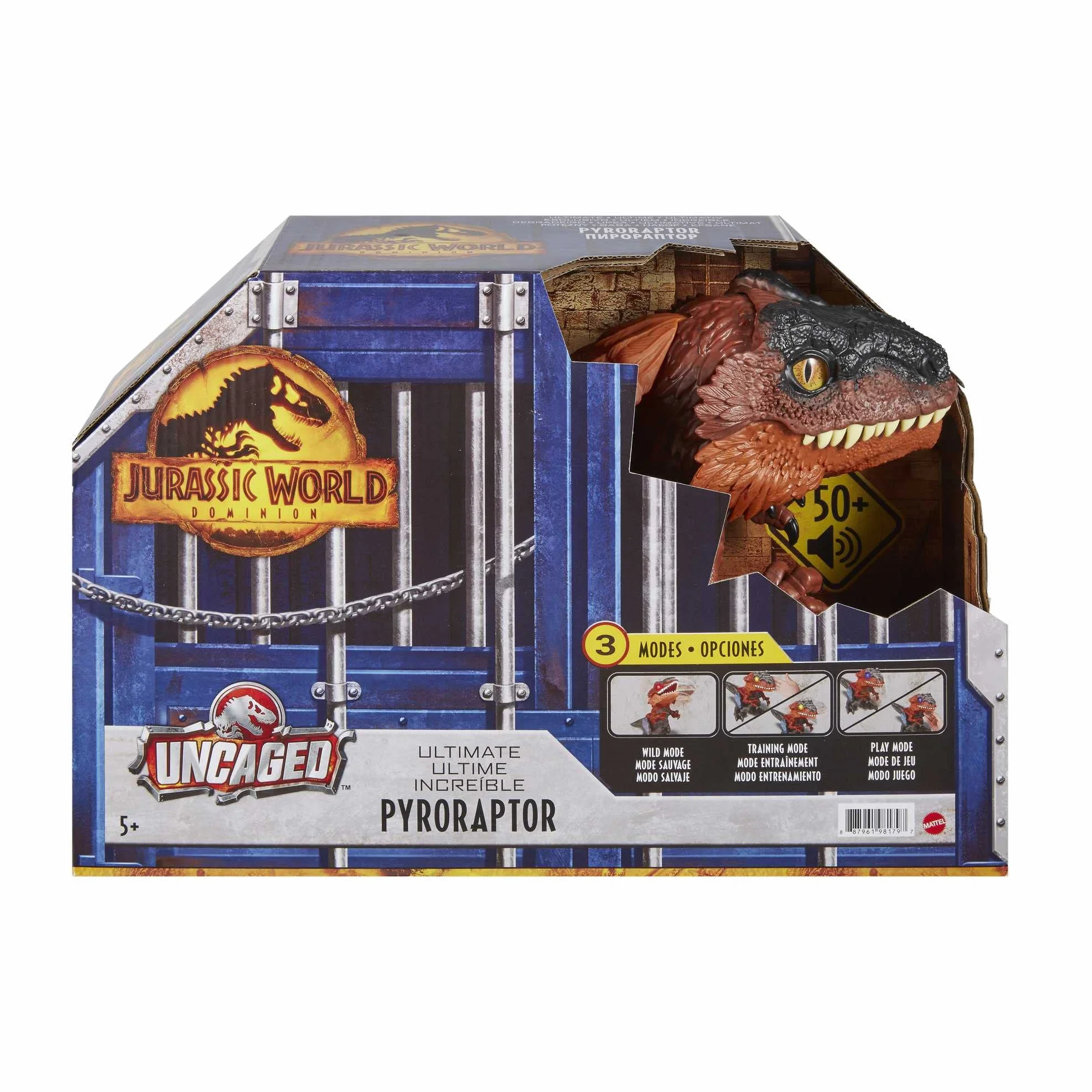 Mattel Jurassic World Uncaged Płomienny dinozaur Figurka z dźwiękami GYW89