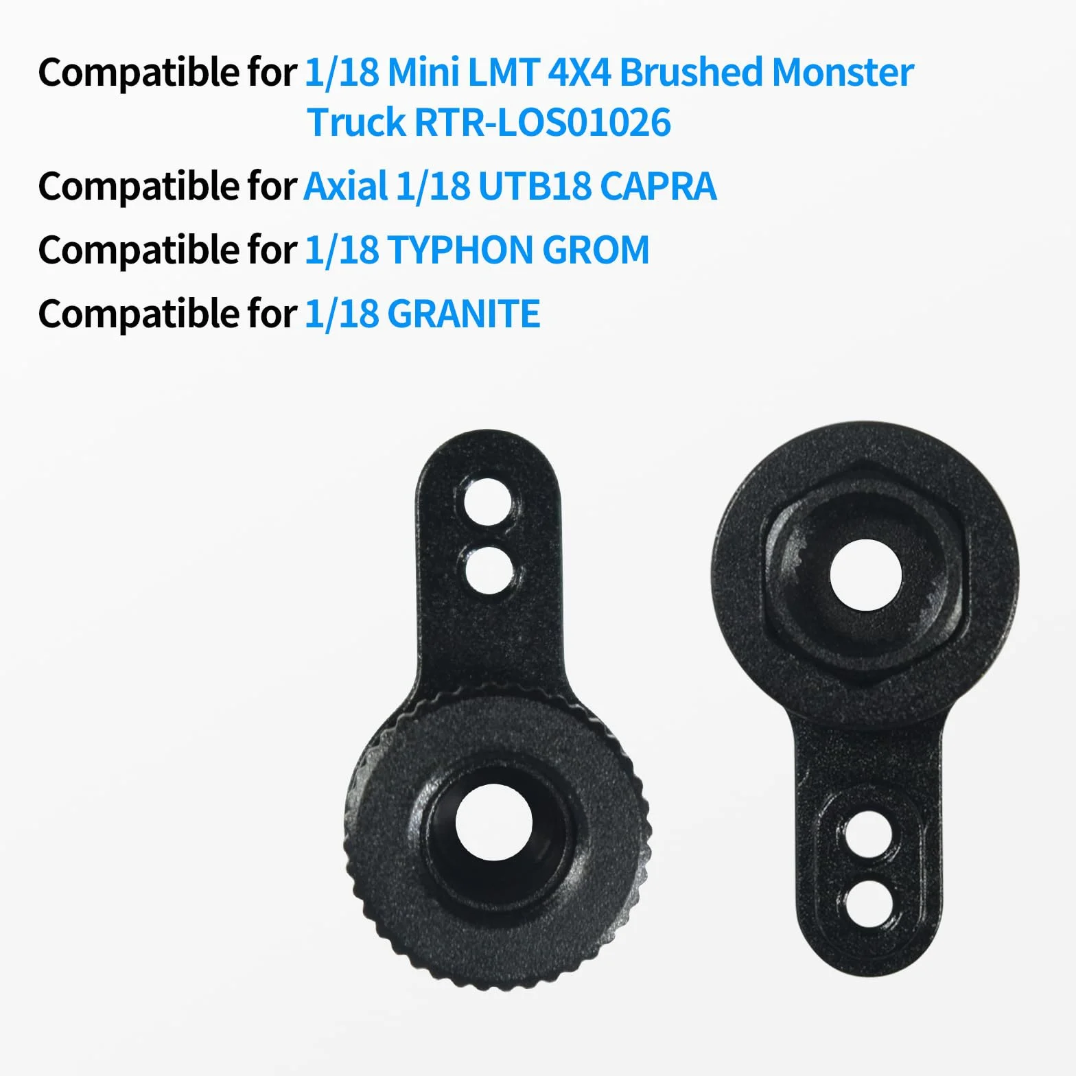 JOYSOG Ramię serwo 25T do ARRMA 1/18 Granite Grom/1/18 Typhon GROM/1/18 Mini LMT 4X4/1/18 UTB18 Capra ulepszone części (czarne)
