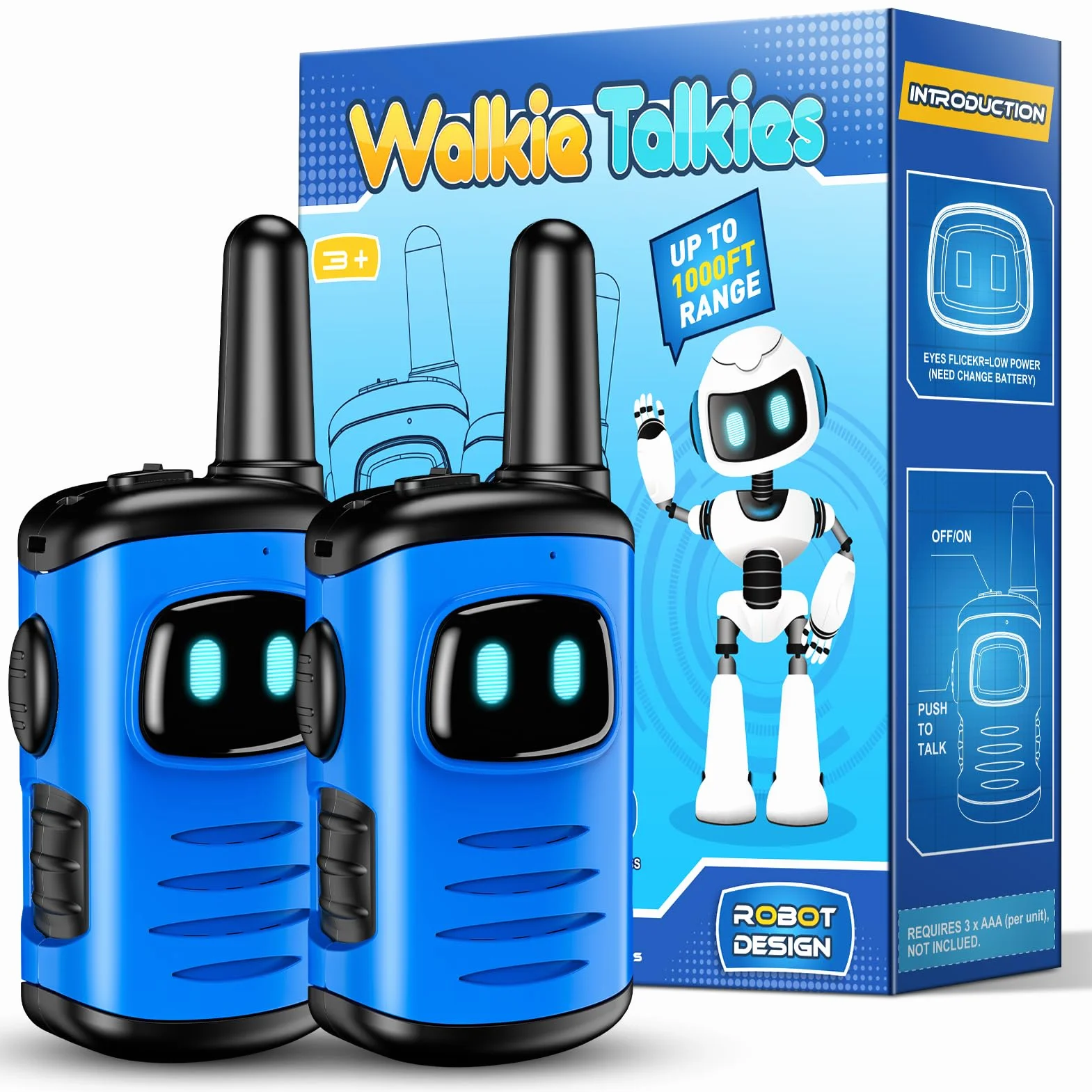 EUCOCO Walkie Talkie dzieci, zabawki od 3 4 5 6 7 8 lat młode prezent Młody 3-10 lat gry na świeżym