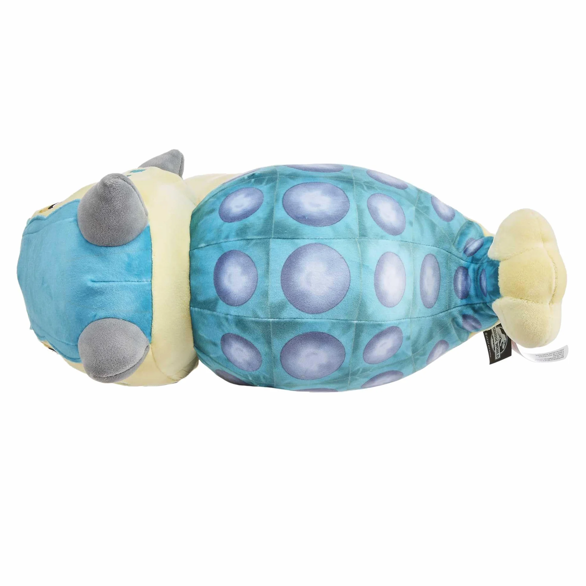 Mattel Jurassic World Ankylozaur Bumpy Pluszak z funkcją, ryki i miękkie nogi, miękka zabawka do zabawy i drzemki inspirowana serialem „Park Jurajski: Obóz Kredowy', dinozaur Rózia, HHB48