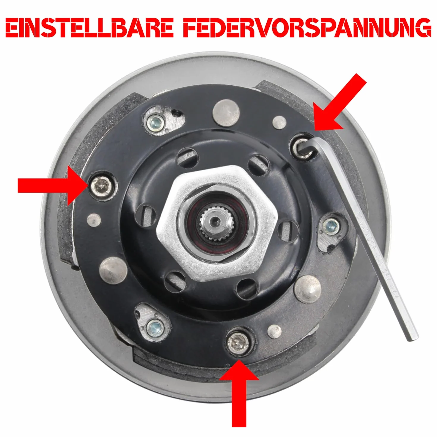 Area1 Tuning Sport sprzęgło regulowane D=112 (110 mm) 50 ccm 2-suwowy kompatybilne z Explorer Race GT50 AGM Luxxon Rivero Mawi Tauris Speedjet Rivero (1E40QMB)