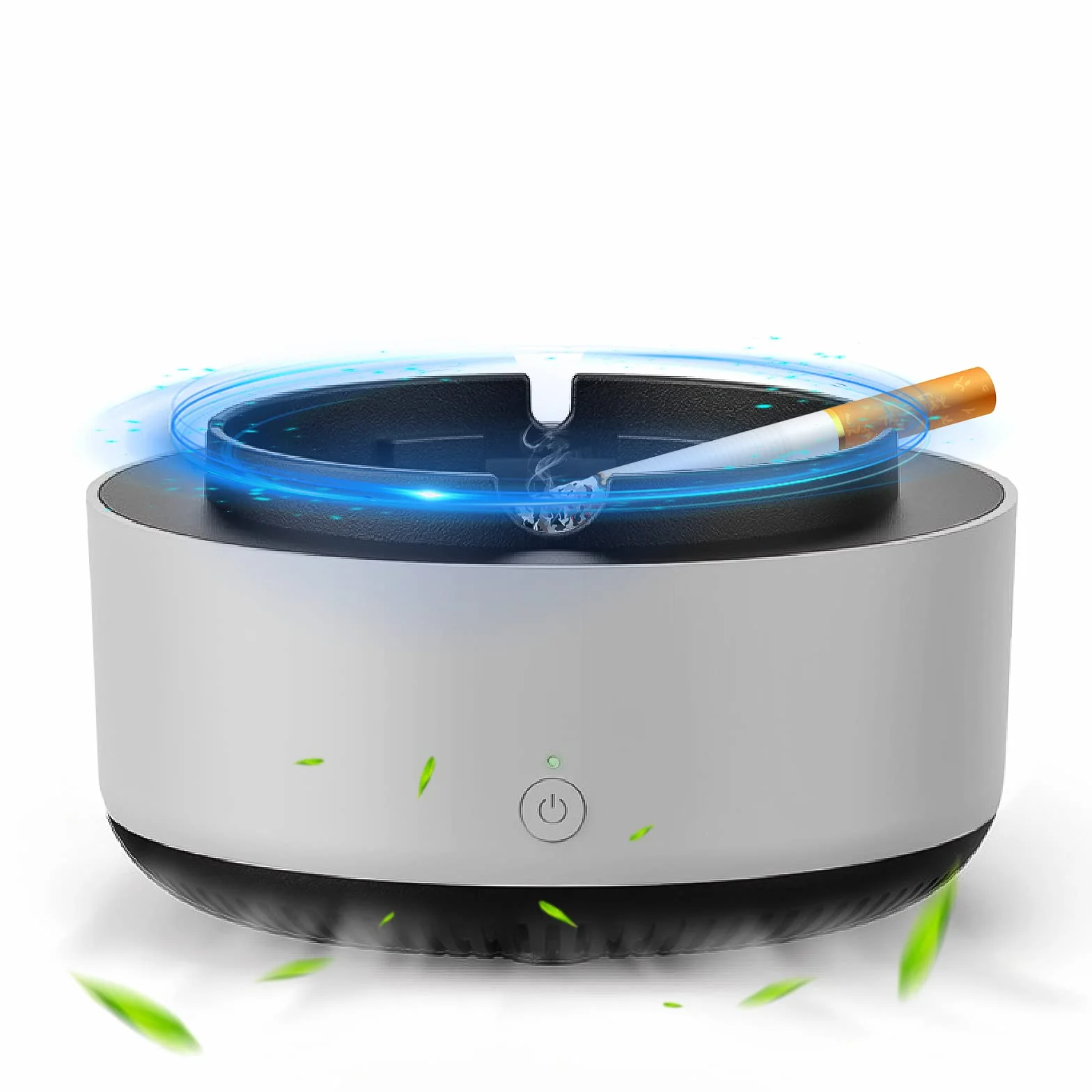 Pipihome 2 w 1 Oczyszczacz Powietrza i Popielniczka, Inteligentny Elektroniczny Oczyszczacz z Filtrem, Szary