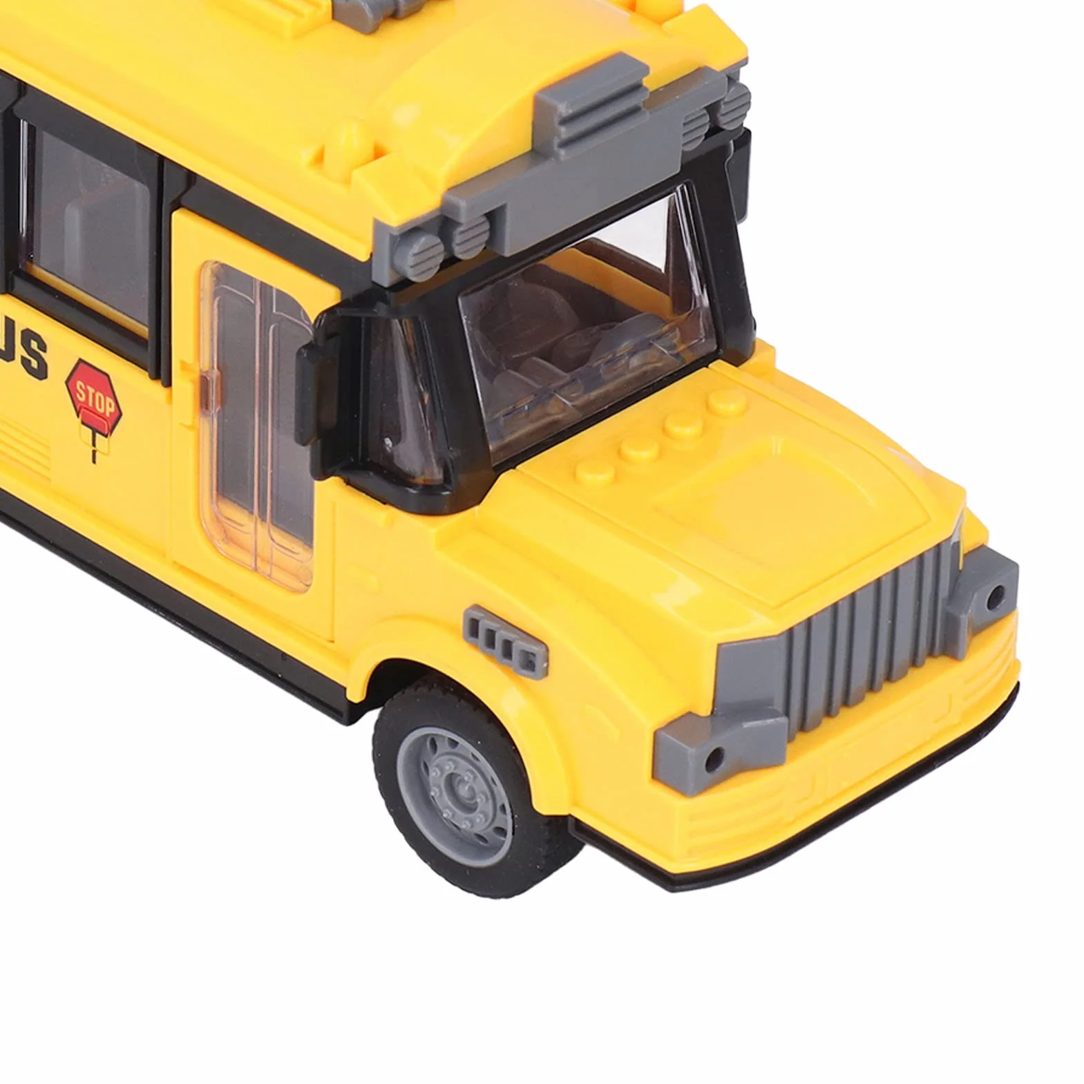 Zabawkowy Autobus Szkolny, Skala 1/30, śWiatła Przednie i Nadwozia, RęCznie Otwierane Prawe Drzwi Kabiny, Autobus Zdalnego Sterowania dla Dzieci