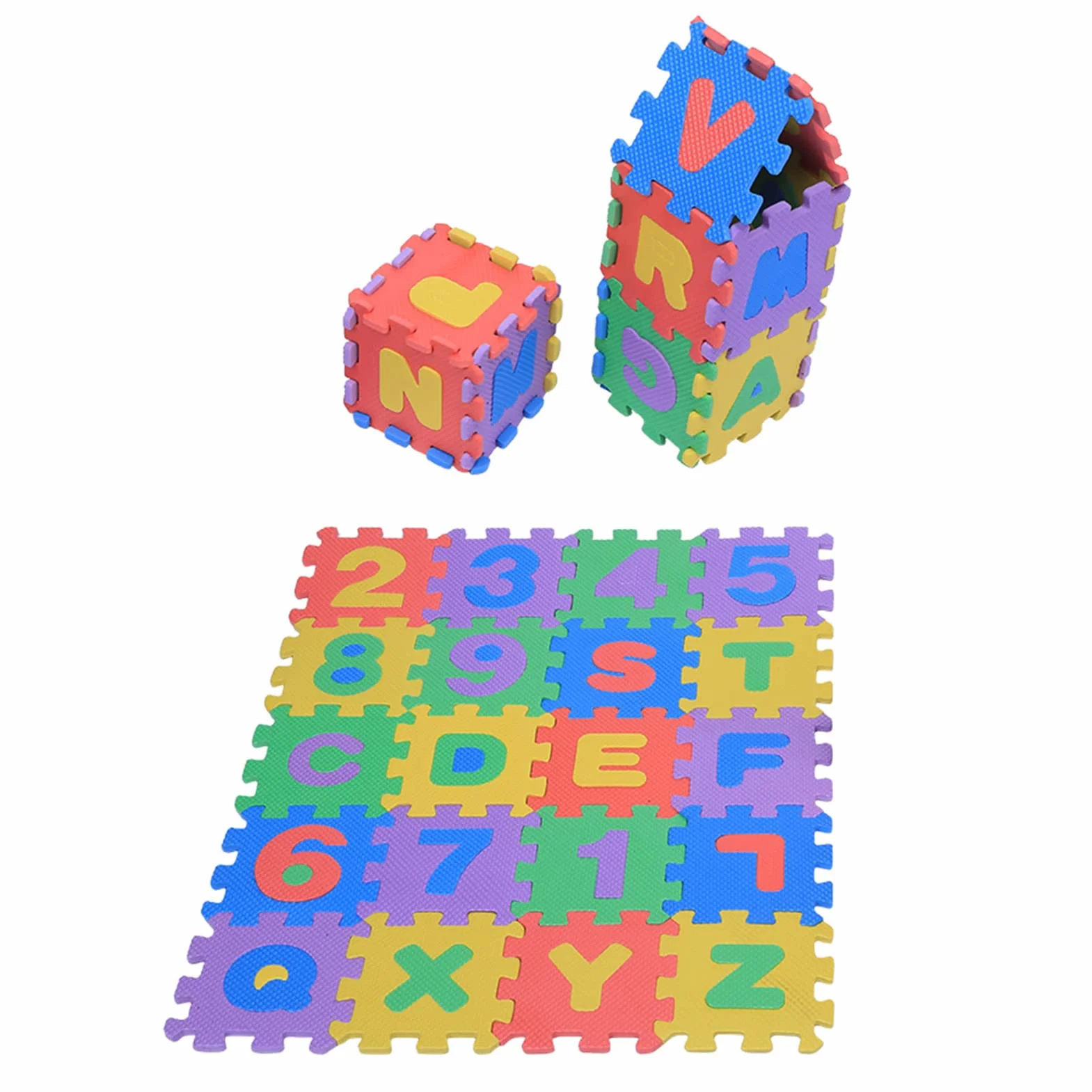 36-częściowa mata do zabawy z miękkiej pianki EVA, cyfry, litery, puzzle, maty do zabawy, wykładziny podłogowe, maty kwadratowe, maty do zabawy dla niemowląt i
