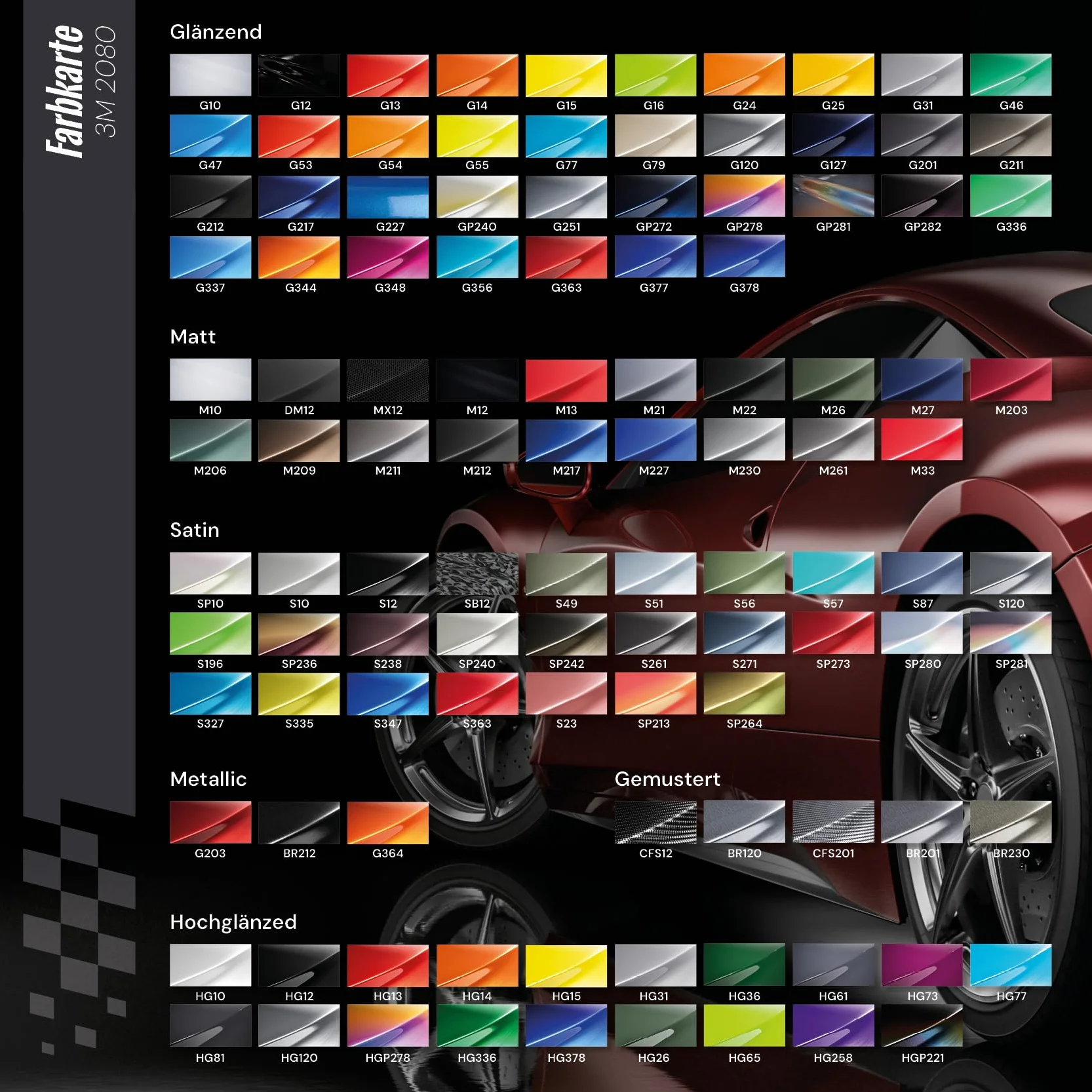 3M 2080 Folia samoprzylepna Carbon Fiber Black 30 x 152 cm CFS12