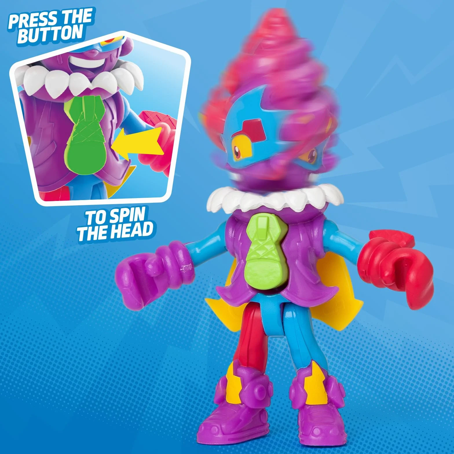 SUPERTHINGS KAZOOM Power Mission – Kazoom Kids. Figurka AirBlast z serialu TV „SuperThings Kazoom Power”. Zawartość: 1 Kazoom Kid, 1 ekskluzywny SuperThing, 1 akcesorium)