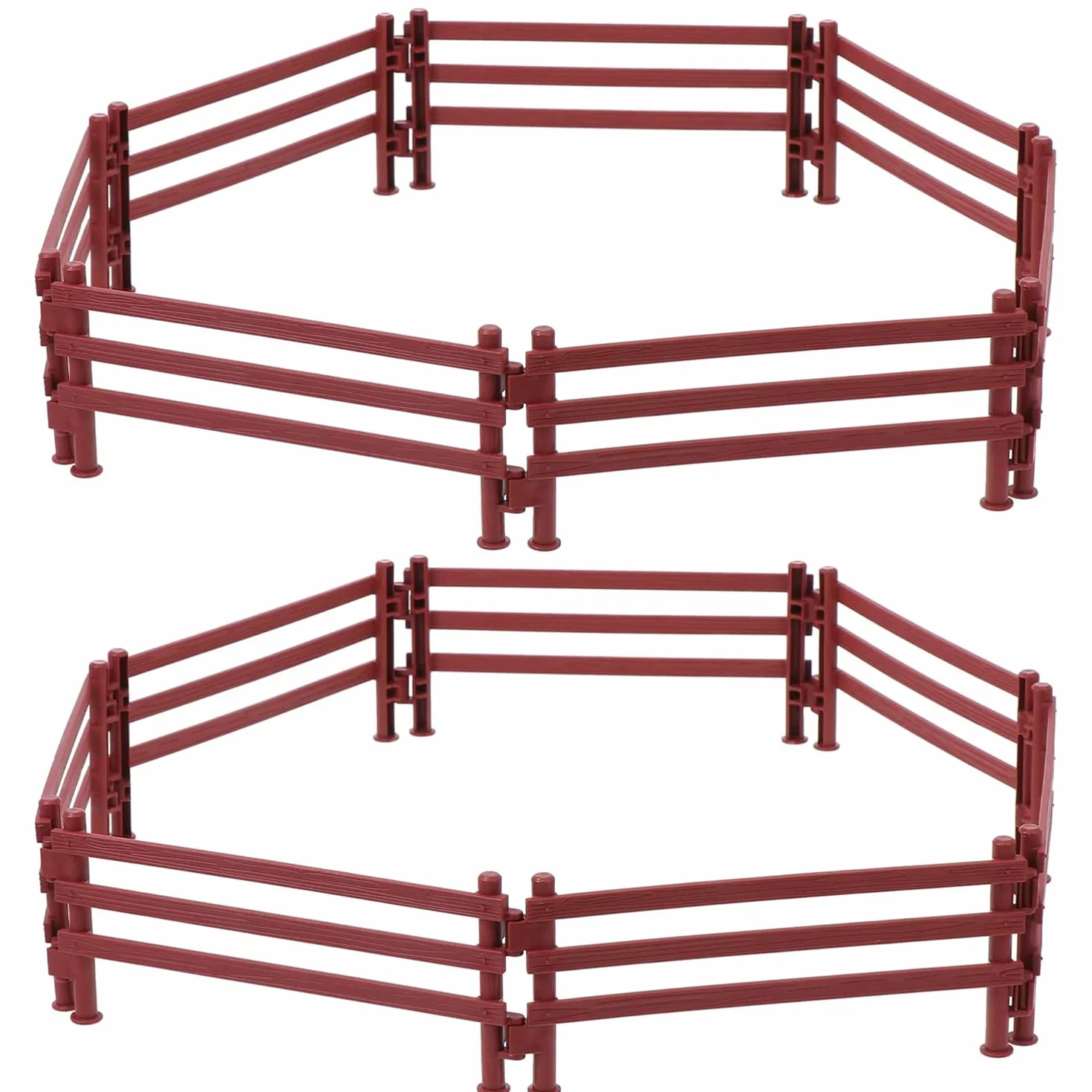 Ogrodzenie zabawki Playset akcesoria do ogrodzenia 20szt plastikowe zabawki ogrodzenia gospodarstwa prezent edukacyjny mikro dekoracje krajobrazu (brązowy)