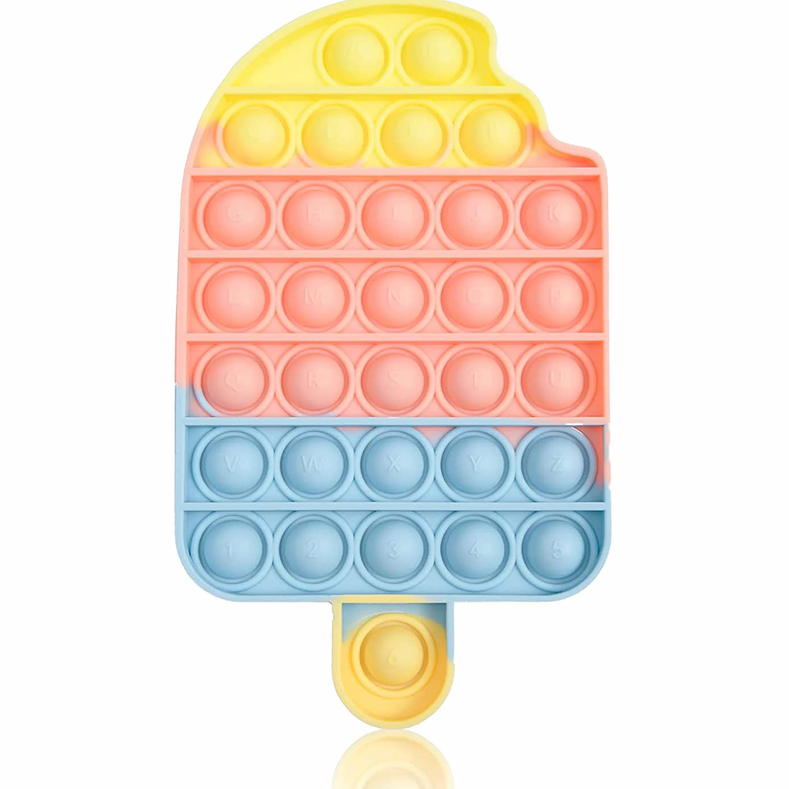 KUNSTIFY Pop Fidget Toy zabawka antystresowa dla dorosłych i dzieci (tęczowe lody)