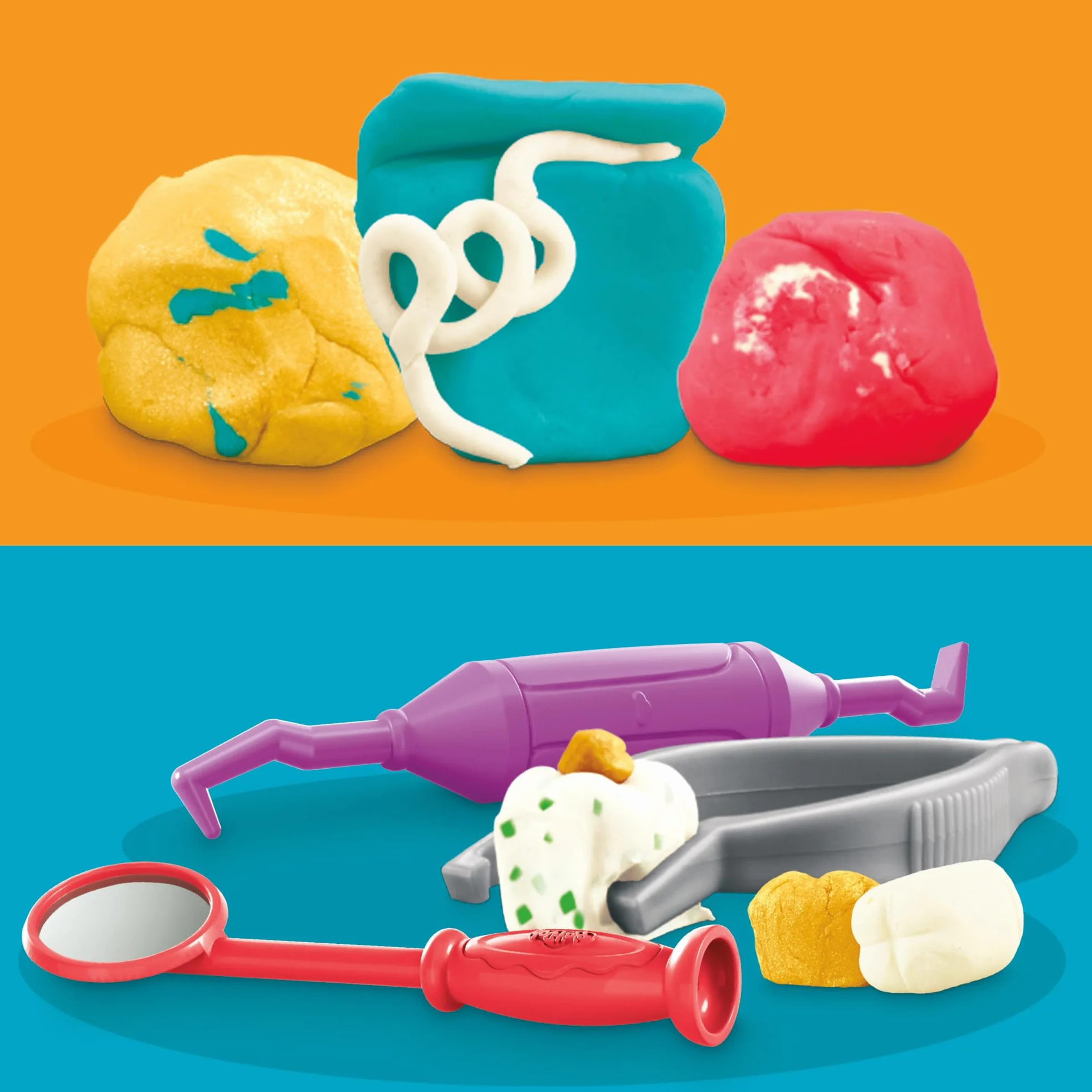 Play-Doh Drill'N'Fill Dentist Drill'N'Fill Dentist Zabawka z Ciastoliną, Wielokolorowy, Od 3 lat