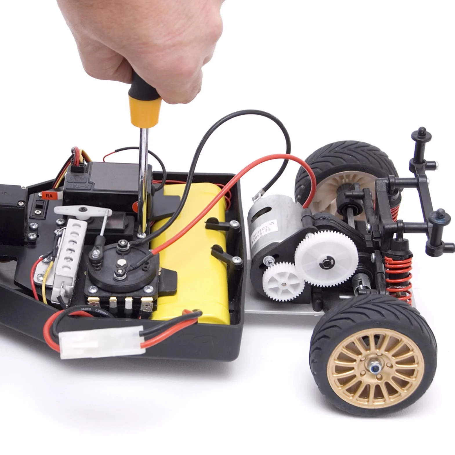 Zestaw narzędzi do robota DIY, plastikowe koła zębate i koła do zabawek dla dzieci - 64 rodzaje