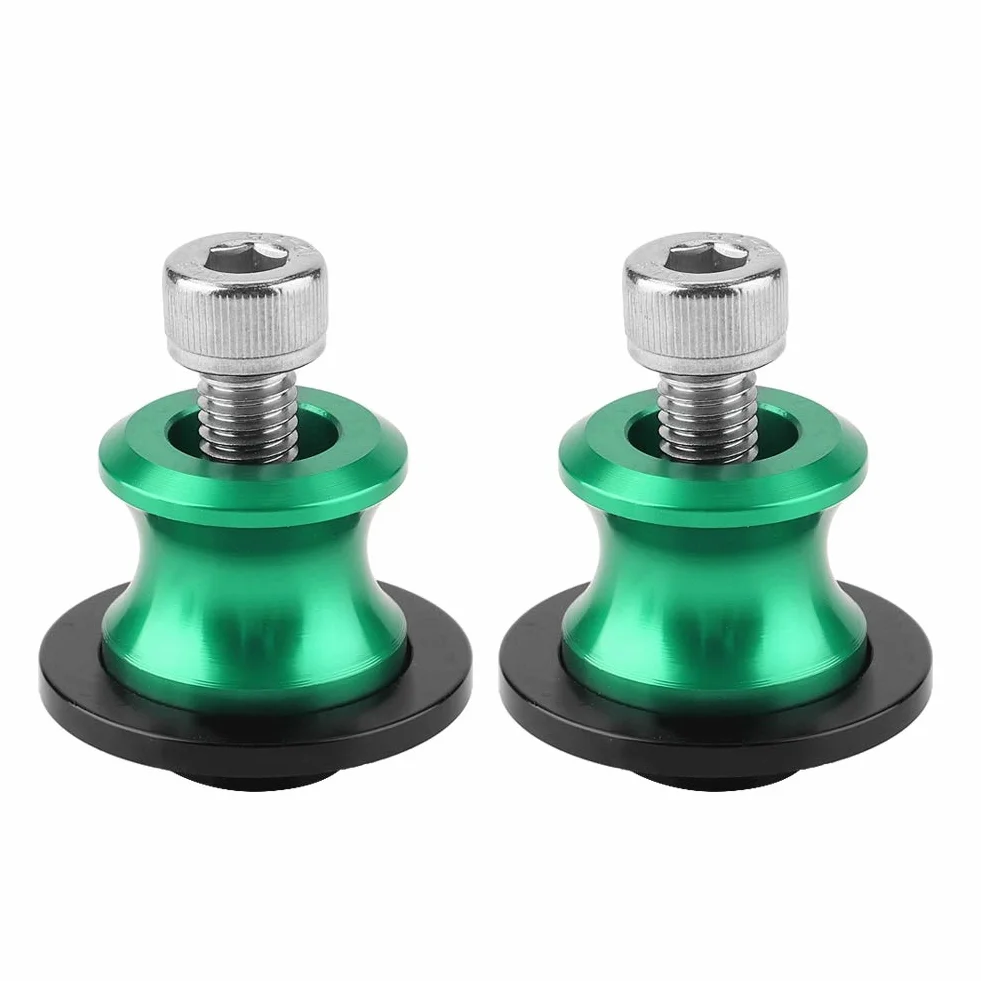 Motocykl CNC Tylny Stojak Wahacz Szpule 8mm 2 szt. Zielony