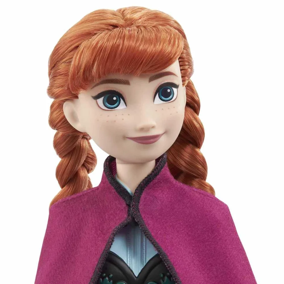 Mattel Disney Frozen Kraina Lodu Anna Lalka w ubranku, inspirowana filmem Disneya „Kraina Lodu”, prezent dla dzieci HLW49
