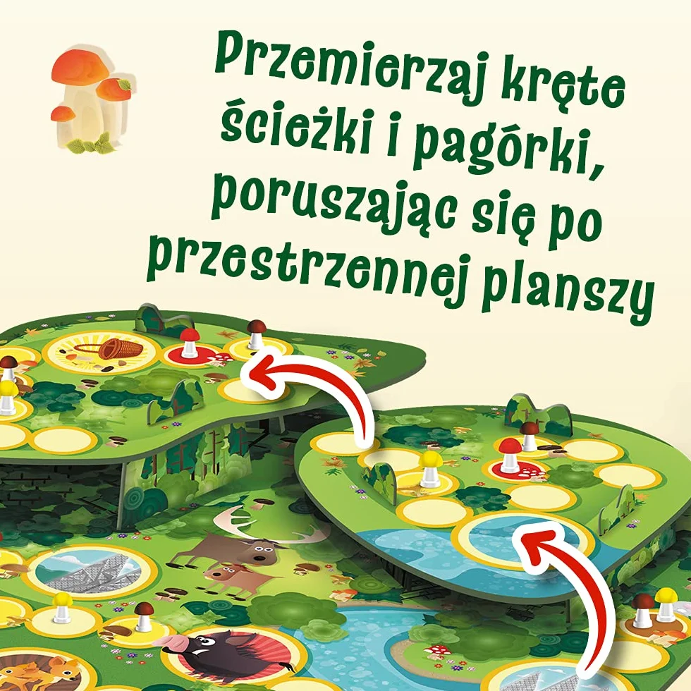Trefl Grzybobranie w Zielonym Gaju Rodzinna Gra Planszowa dla Dzieci od 4 lat
