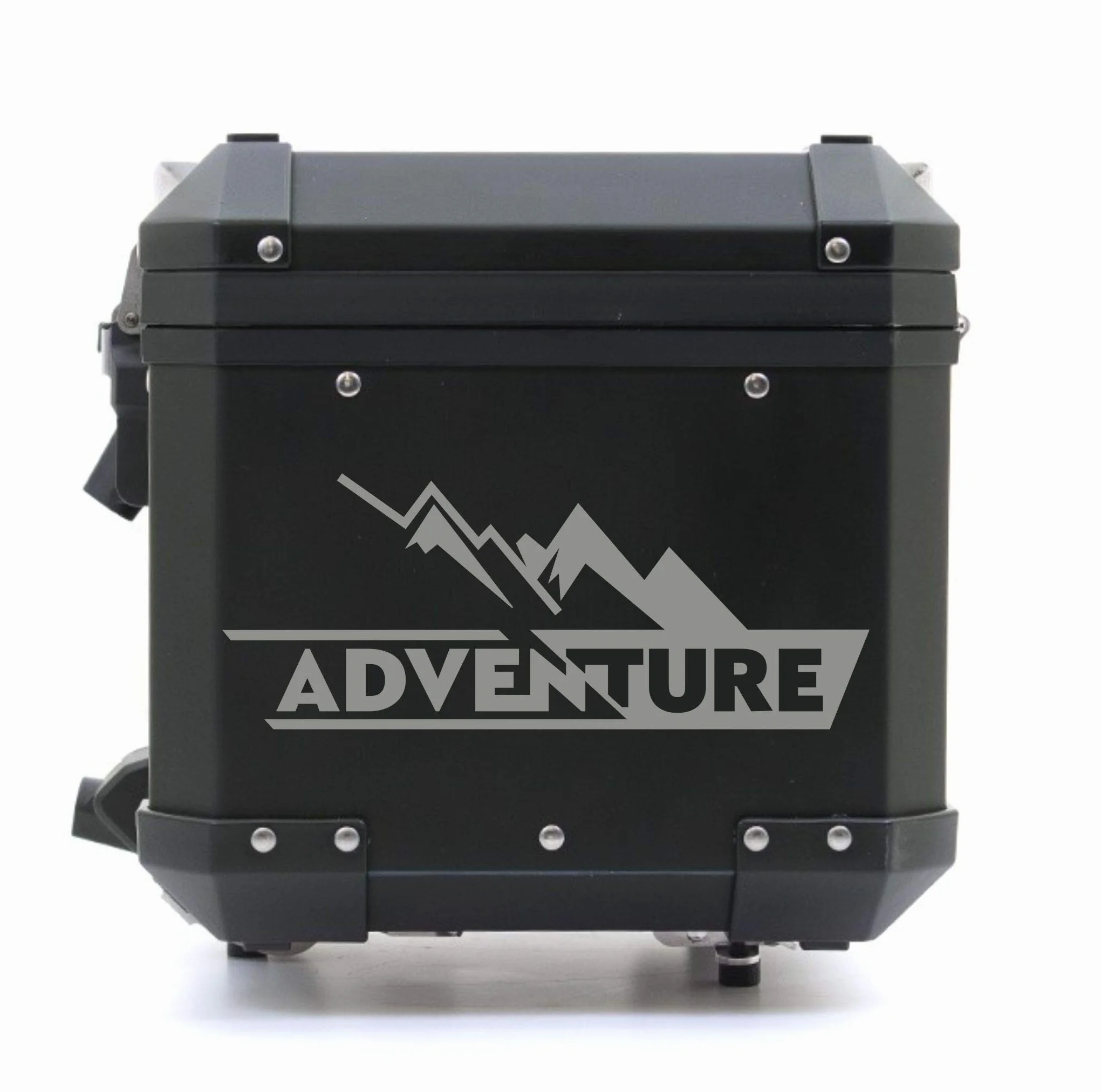 Naklejki Adventure 4x4 Off Road 19x11,5 cm Zestaw 2 Sztuk Winylowe Odporne na Deszcz i Słońce Srebrny