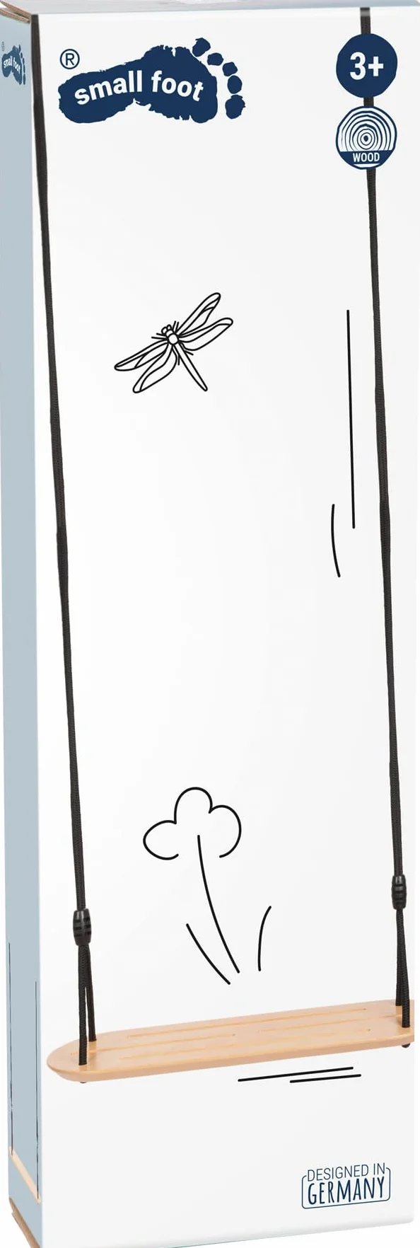 small foot Board XL Black Line, bardzo szeroka drewniana huśtawka dla dzieci i dorosłych, dla dzieci w wieku od 3 lat, 12407