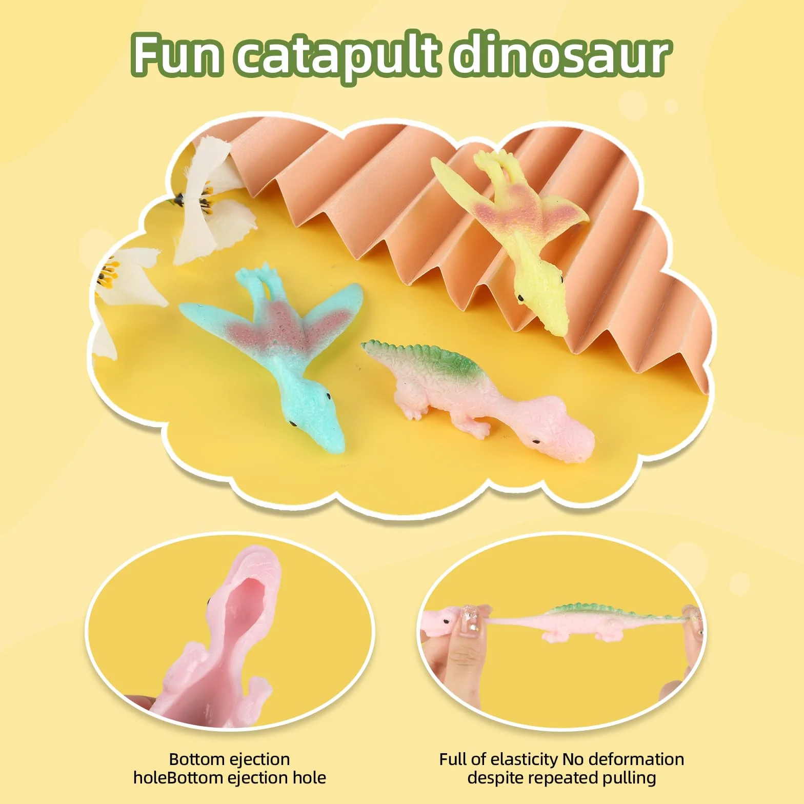 25 sztuk procy dinozaurów, zabawka na palec dinozaura, elastyczne, latające palce, dinozaury, zabawki na imprezę dla dzieci (kolor losowy)